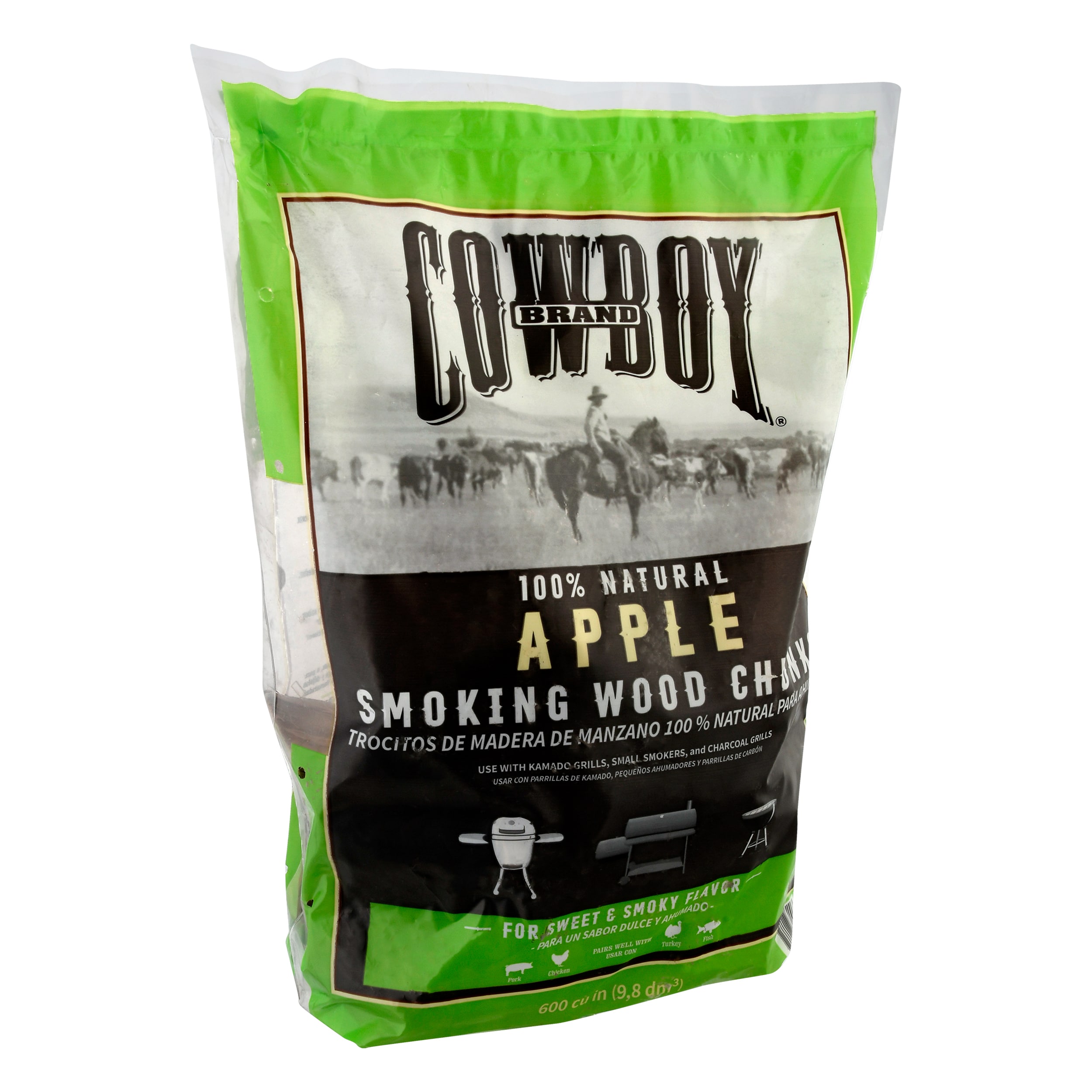 Cowboy Charcoal Apple 600 Cubic inch(es) Wood chunks