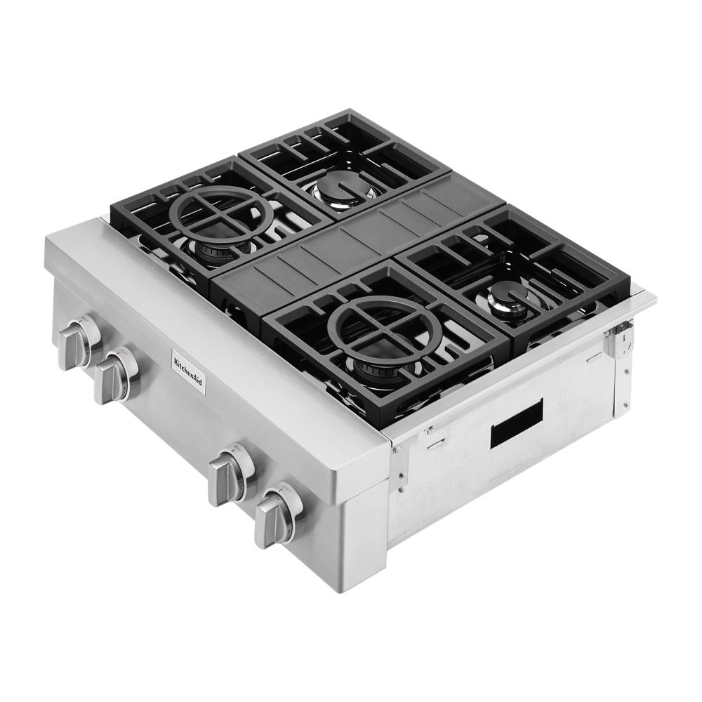 KitchenAid 30-in 4 burners Stainless steel Gas Cooktop