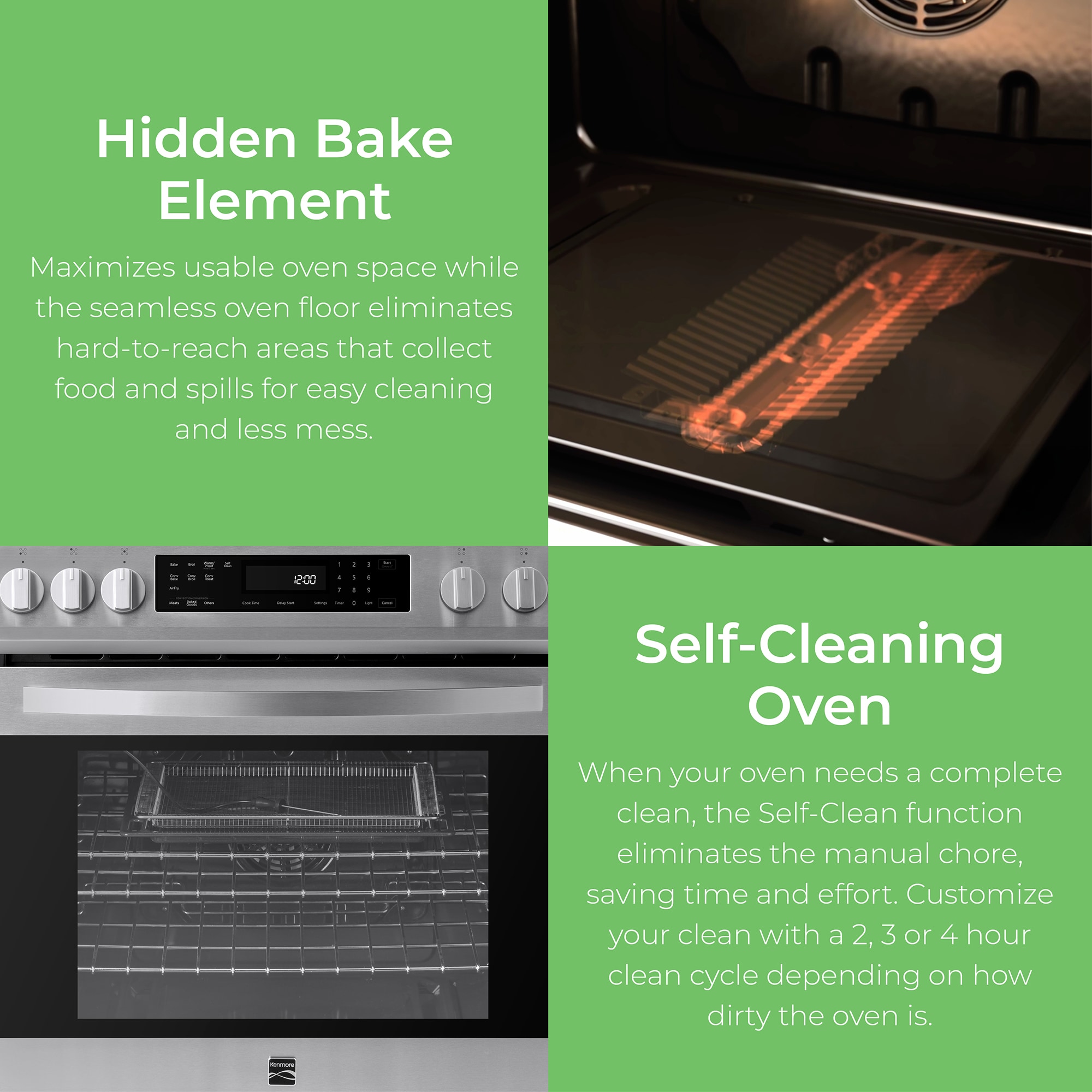 Kenmore 30-in 5 burners 5.6-cu ft Air Fry Convection Oven Freestanding Natural Gas Range ( Stainless Steel )