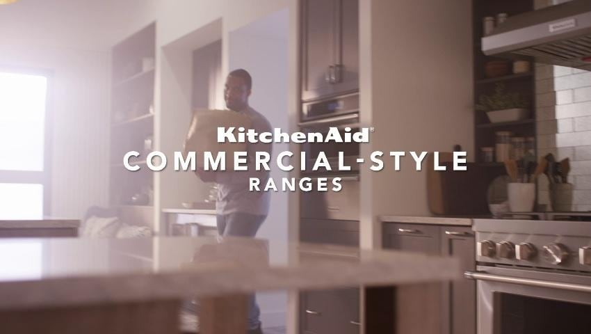 KitchenAid 36-in 6 burners 5.1-cu ft Convection Oven Freestanding Natural Gas Range ( Avocado Cream )