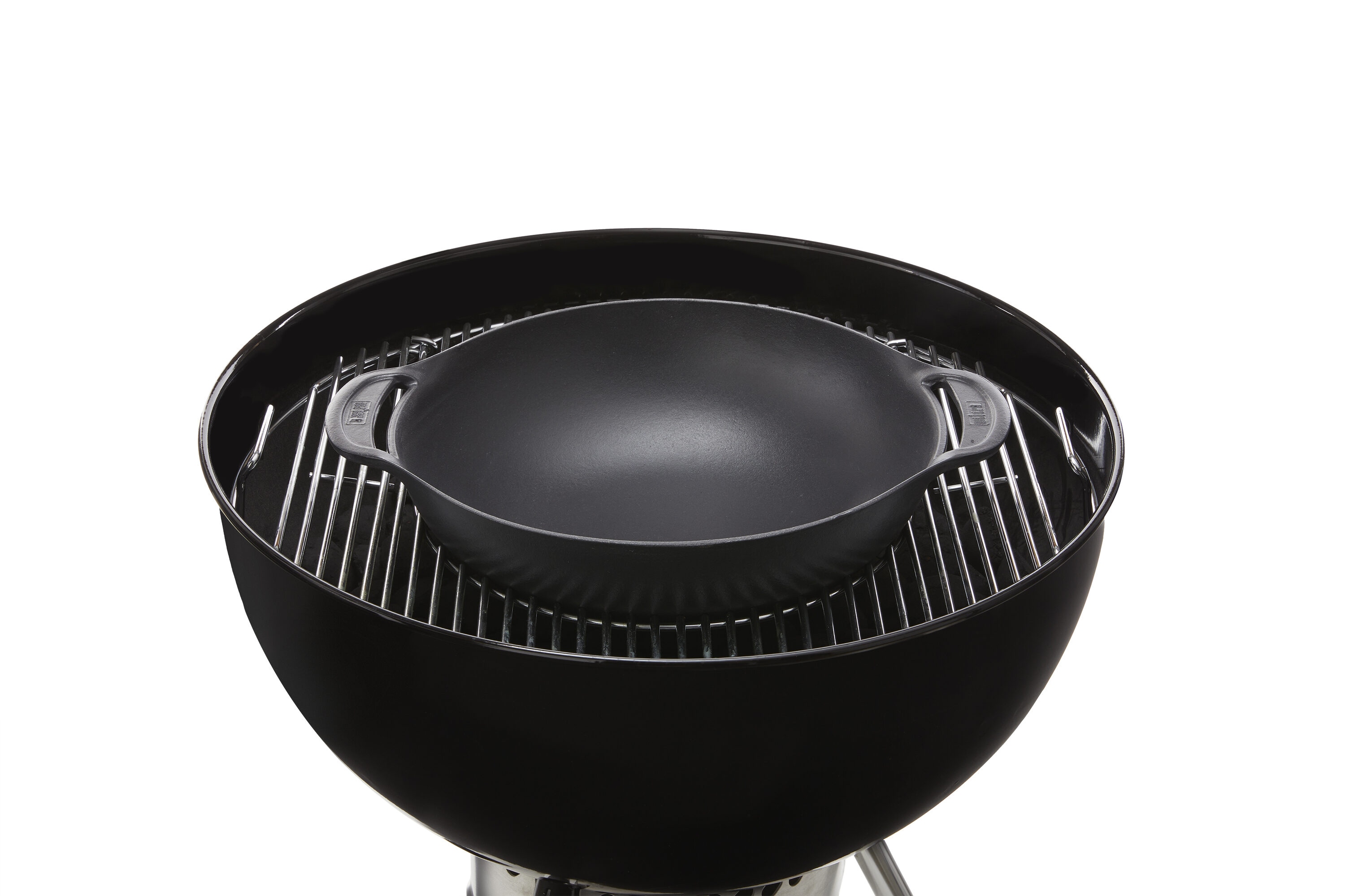 Weber Crafted 3 -Pack Porcelain-Enameled Cast-Iron Wok
