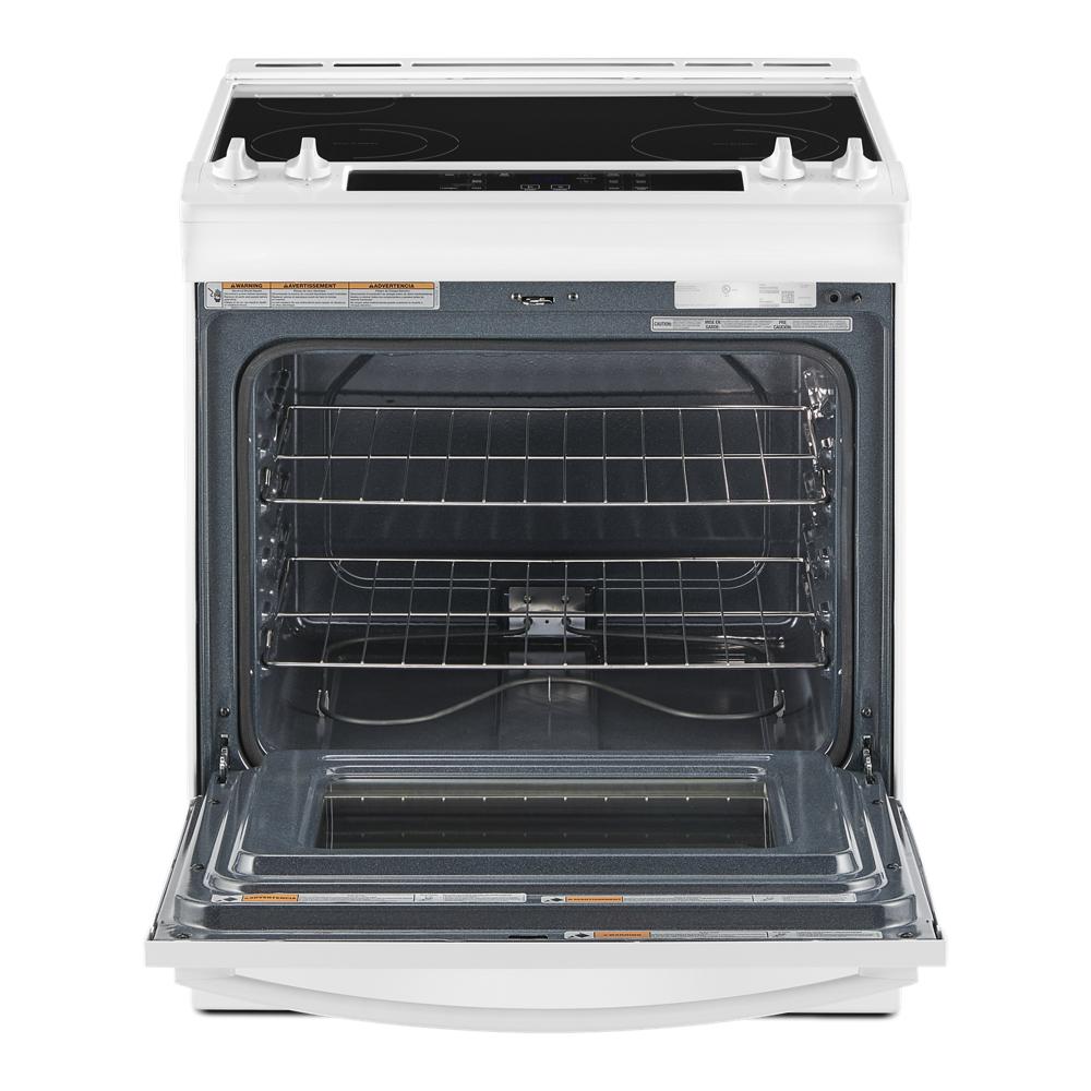 Whirlpool 30-in Glass Top 4 burners 4.8-cu ft Slide-In Electric Range ( White )
