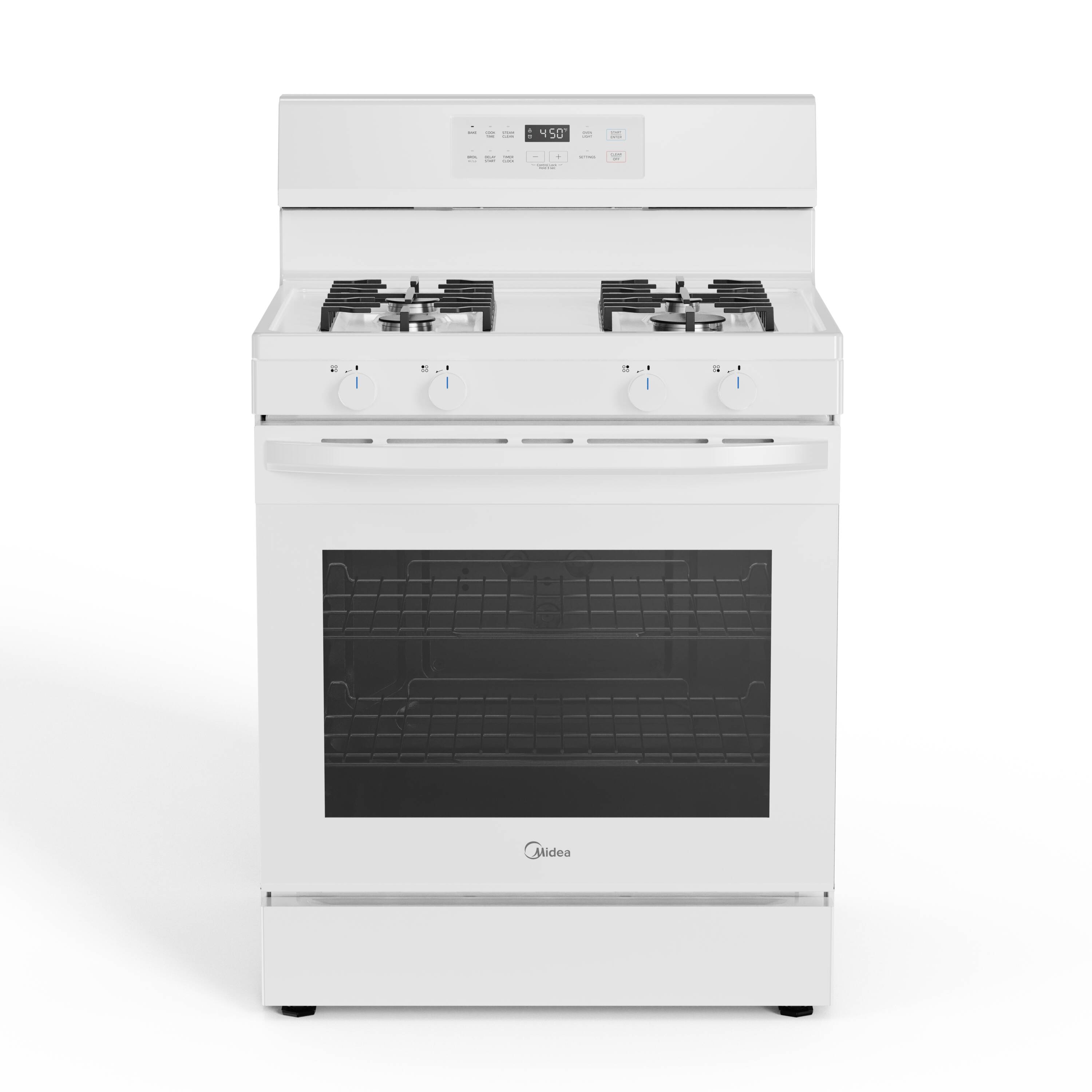Midea 30-in 4 burners 6.1-cu ft Freestanding Natural Gas Range ( White )