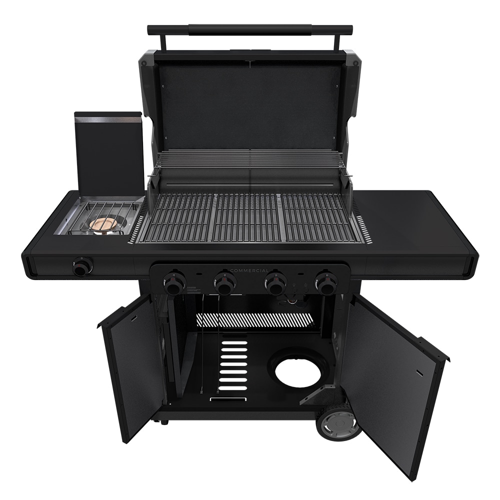 Charbroil Commercial Series Grill and Griddle Combo Black 4 -Burner Infrared Liquid Propane and Natural Gas Grill