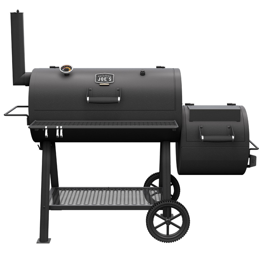 Oklahoma Joe's Highland 879-Sq. in Black Horizontal Charcoal Smoker