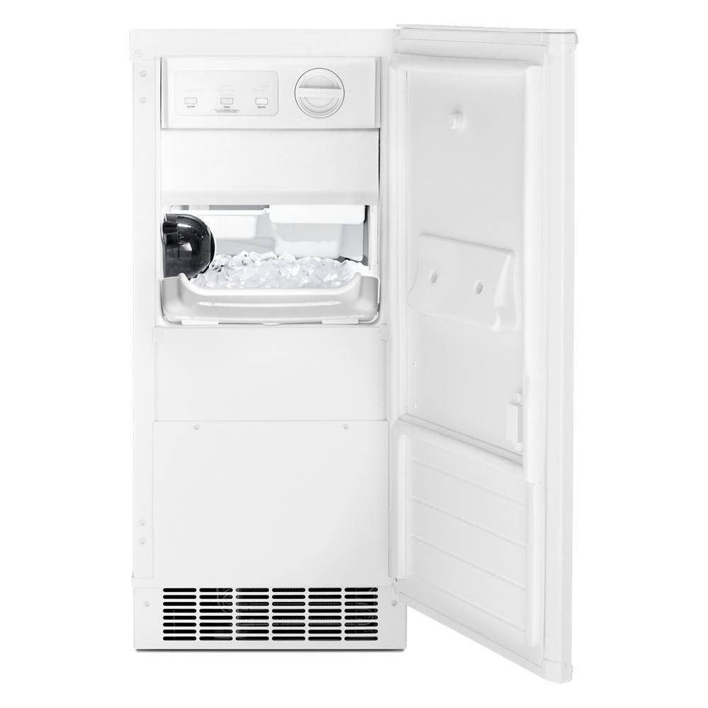 Whirlpool 29 lb Reversible Door Freestanding or Built In Ice Maker White