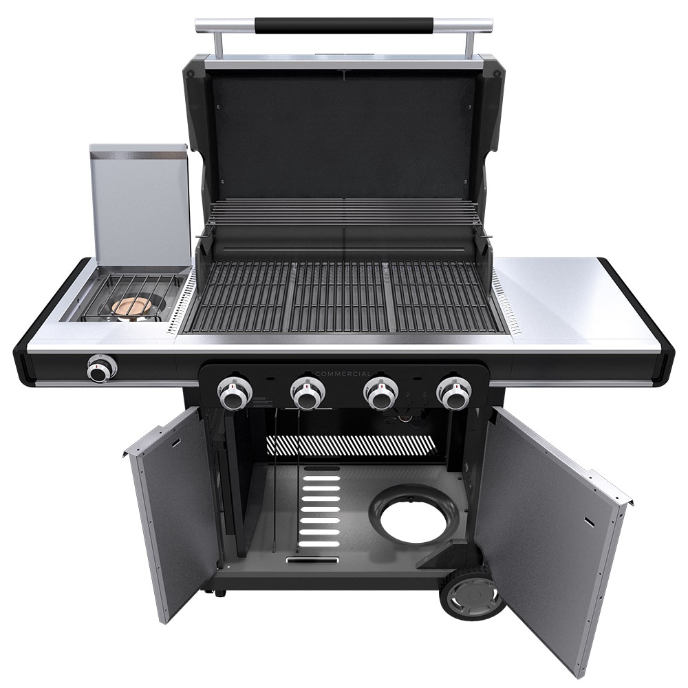 Charbroil Commercial Series Grill and Griddle Combo Stainless Steel 4 -Burner Infrared Liquid Propane and Natural Gas Grill 1 -Side Burner