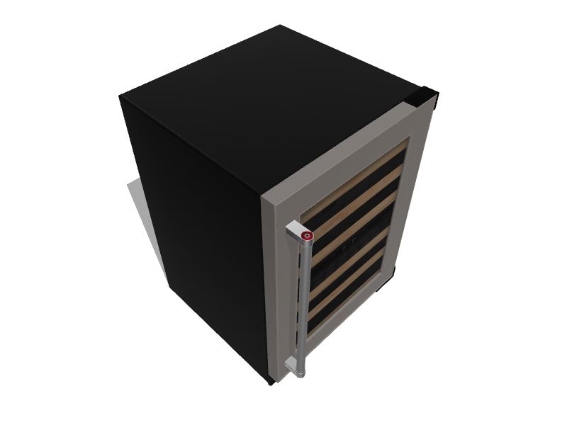 KitchenAid 23.88-in W 46 -Bottles Panel Ready Dual Zone Cooling Built-in Indoor Wine Cooler