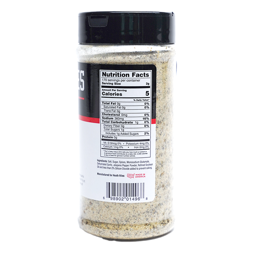 HEATH RILES BBQ & Grilling 12-oz Jalapeno garlic Rub/Seasoning