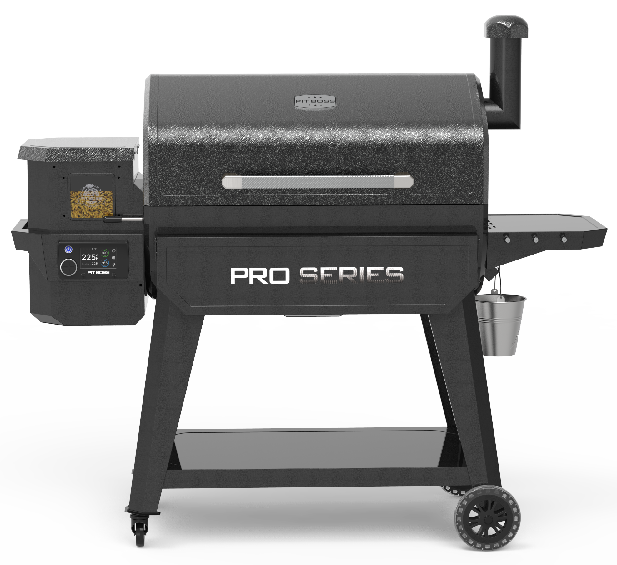Pit Boss 1600 Pro Series 1598-Sq. in Black Pellet Grill with Smart Compatibility