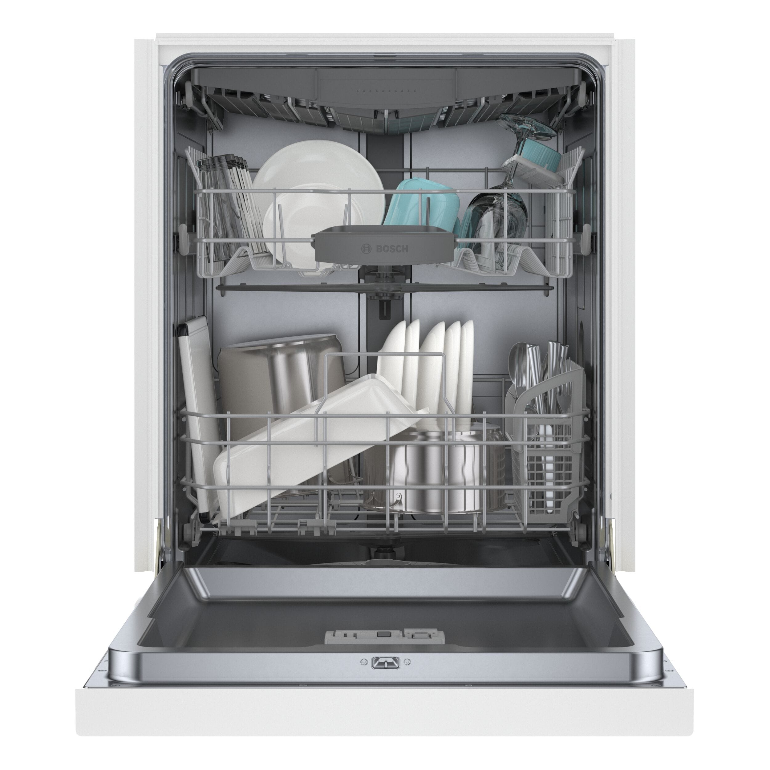 Bosch 300 Series Front Control 24 in Smart Built In Dishwasher White ENERGY STAR 46 dBA
