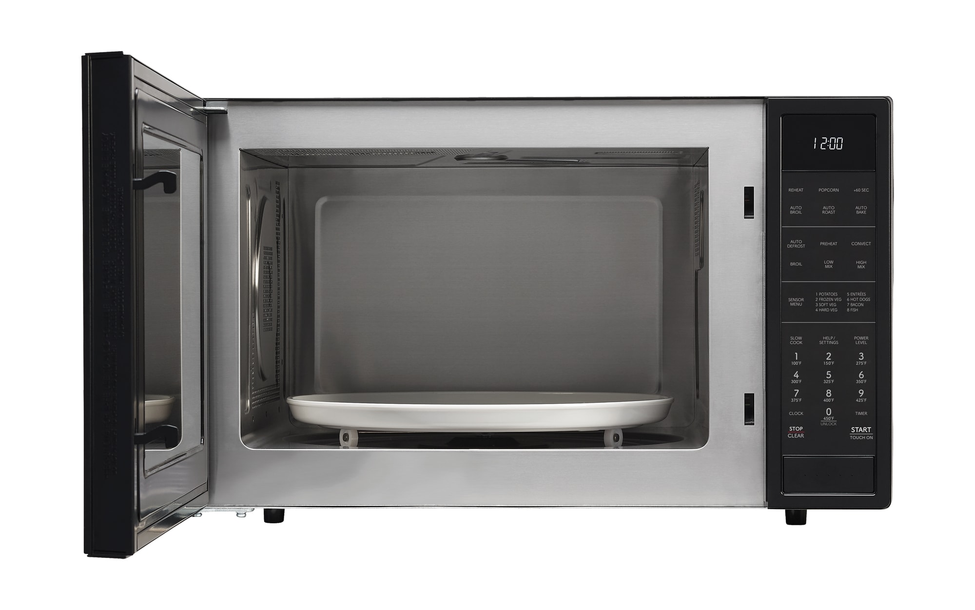 Sharp 1 5 cu ft Medium 900 Watt Sensor Cooking Controls Countertop Microwave Black