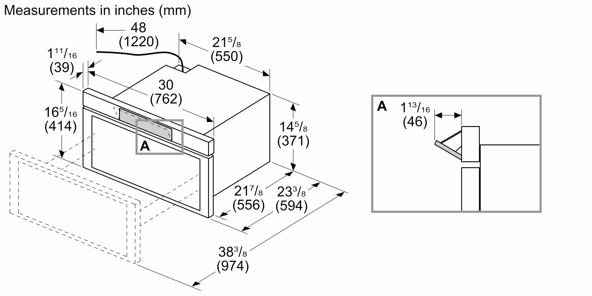 Bosch 800 Series 30in 1 2 cu ft Built In Drawer Microwave in Stainless Steel