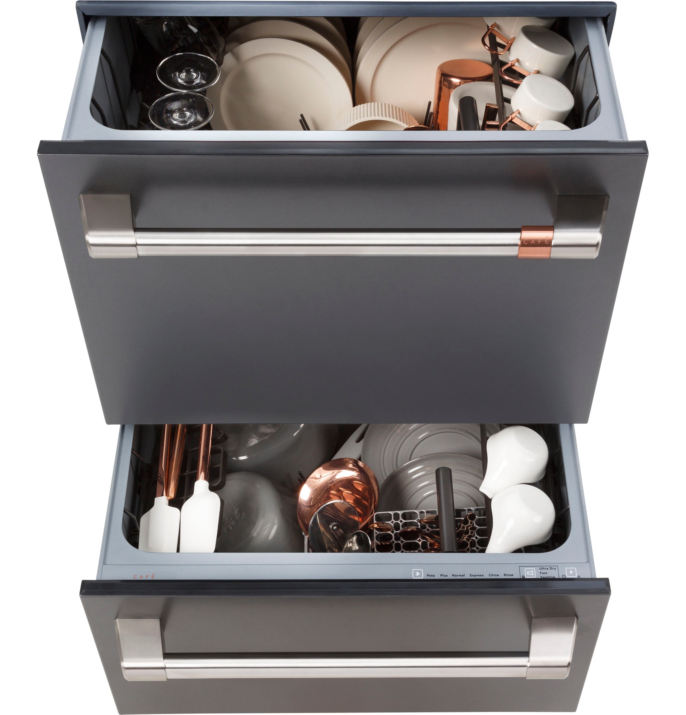 Cafe 49 Decibel 24 in Double Drawer Dishwasher Matte Black
