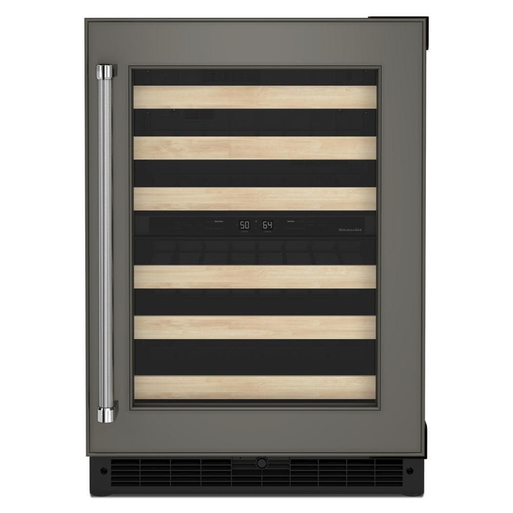 KitchenAid 23.88-in W 46 -Bottles Panel Ready Dual Zone Cooling Built-in Indoor Wine Cooler