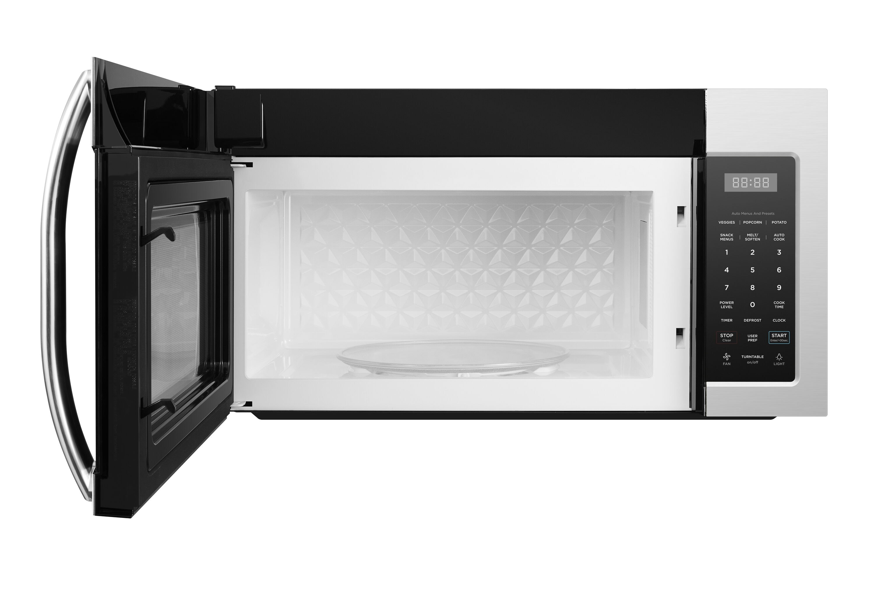 Midea Midea 1 7 cu ft Over the range microwave Stainless Steel