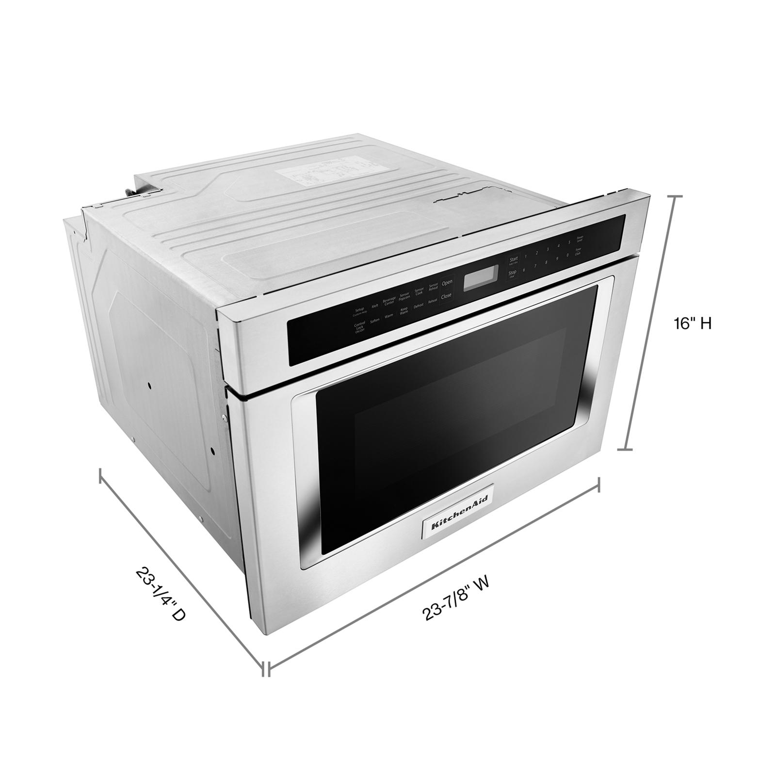 KitchenAid 23 87 in 1 2 cu ft 950 Watt Microwave Drawer Stainless Steel