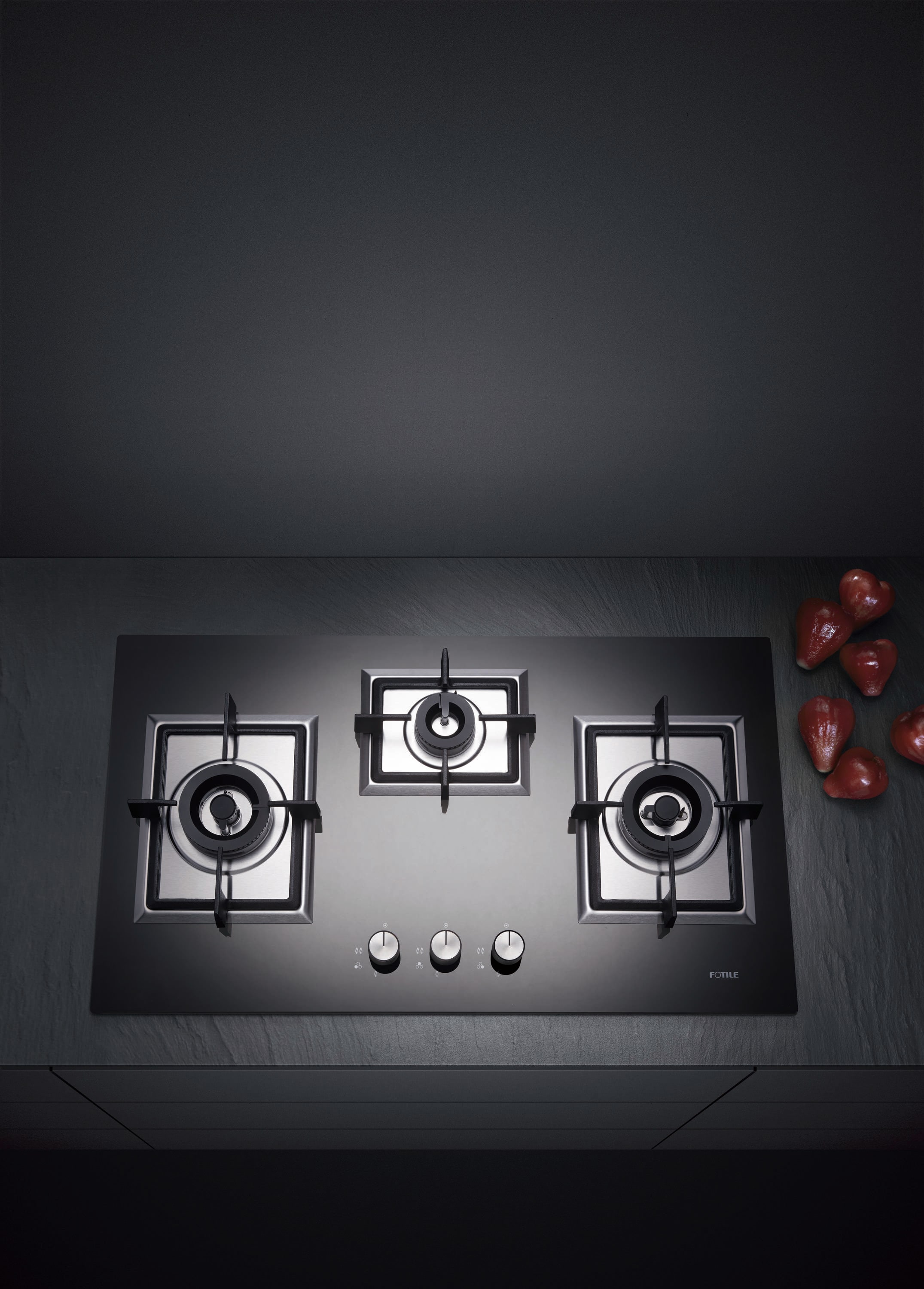 FOTILE EPS With Total 35K BTU 34-in 3 burners Black Gas Cooktop