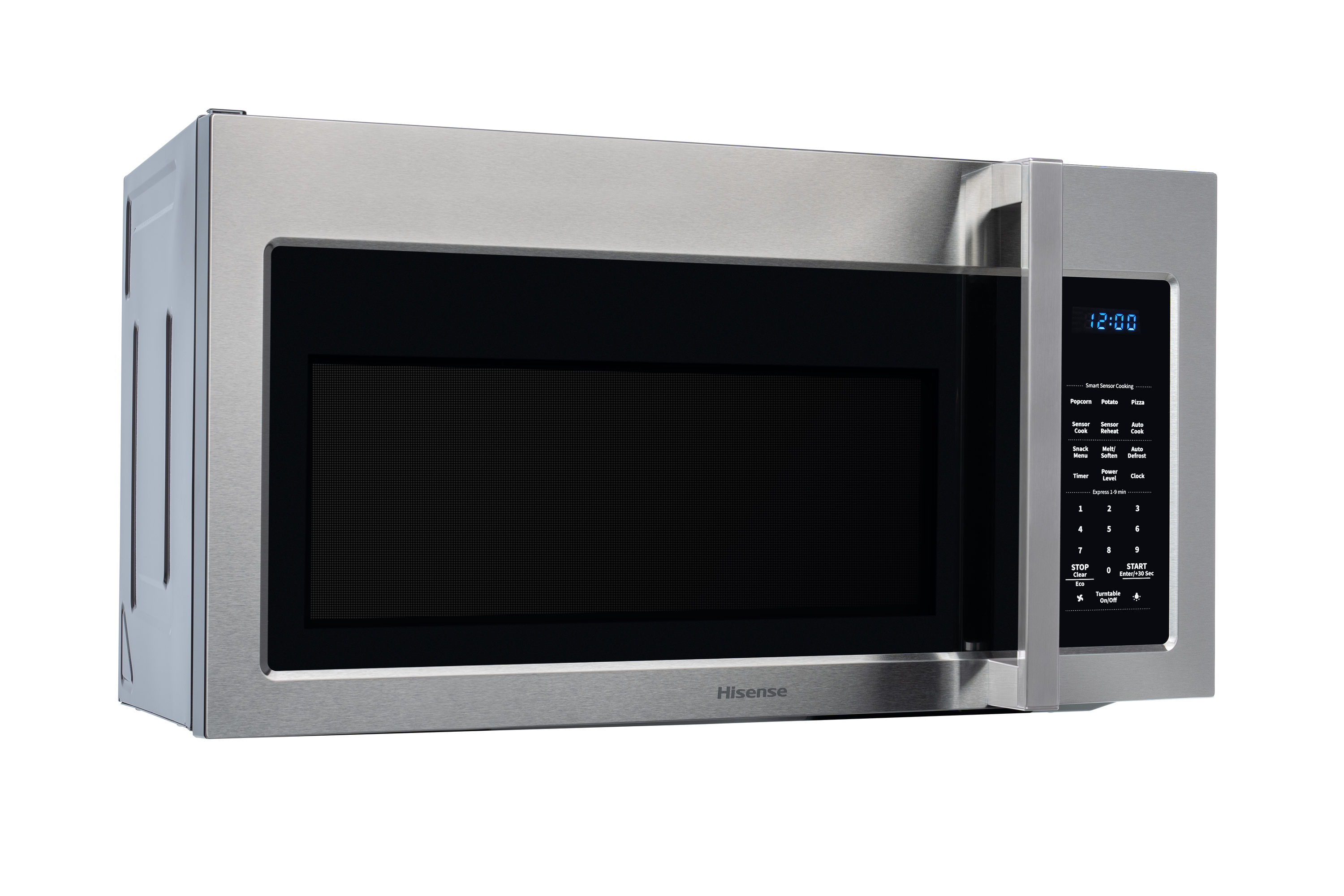 Hisense 1 7 cu ft 1000 Watt Over the Range Microwave with Sensor Cooking Stainless Steel