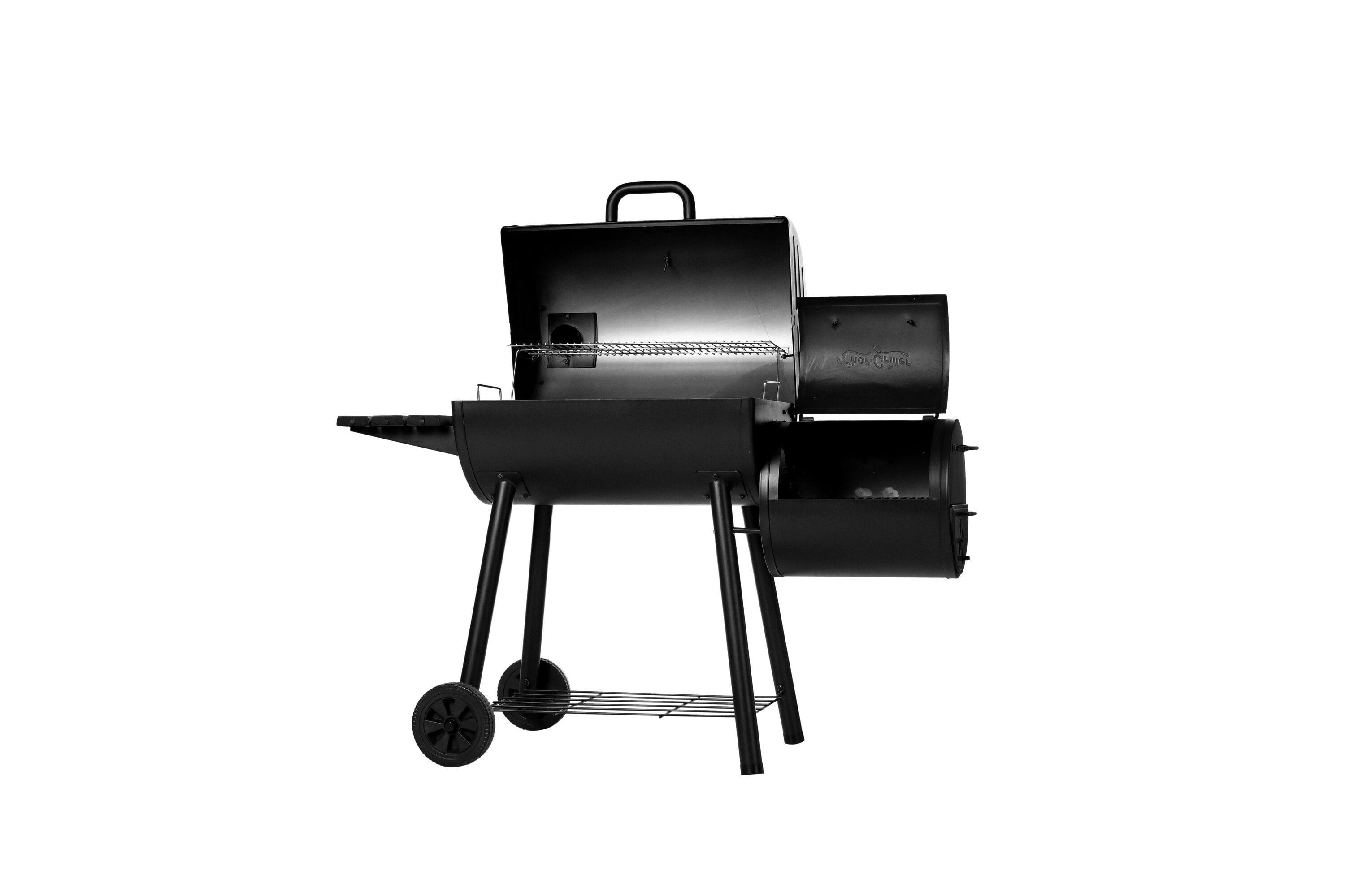 Char-Griller Smokin' Pro 1130-Sq. in Black Horizontal Charcoal Smoker