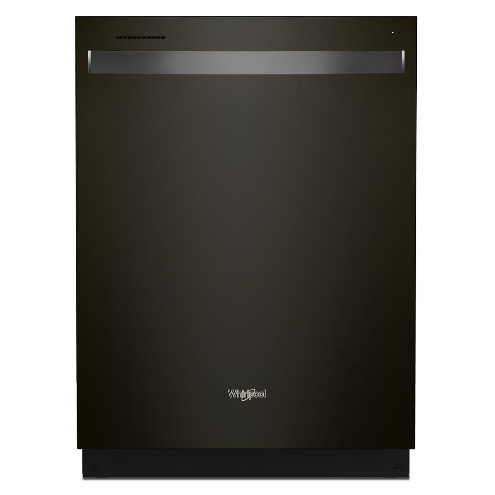 Whirlpool 47 Decibel Built in Dishwasher Black Stainless Steel Common 24 in Actual 23 88 in ENERGY STAR