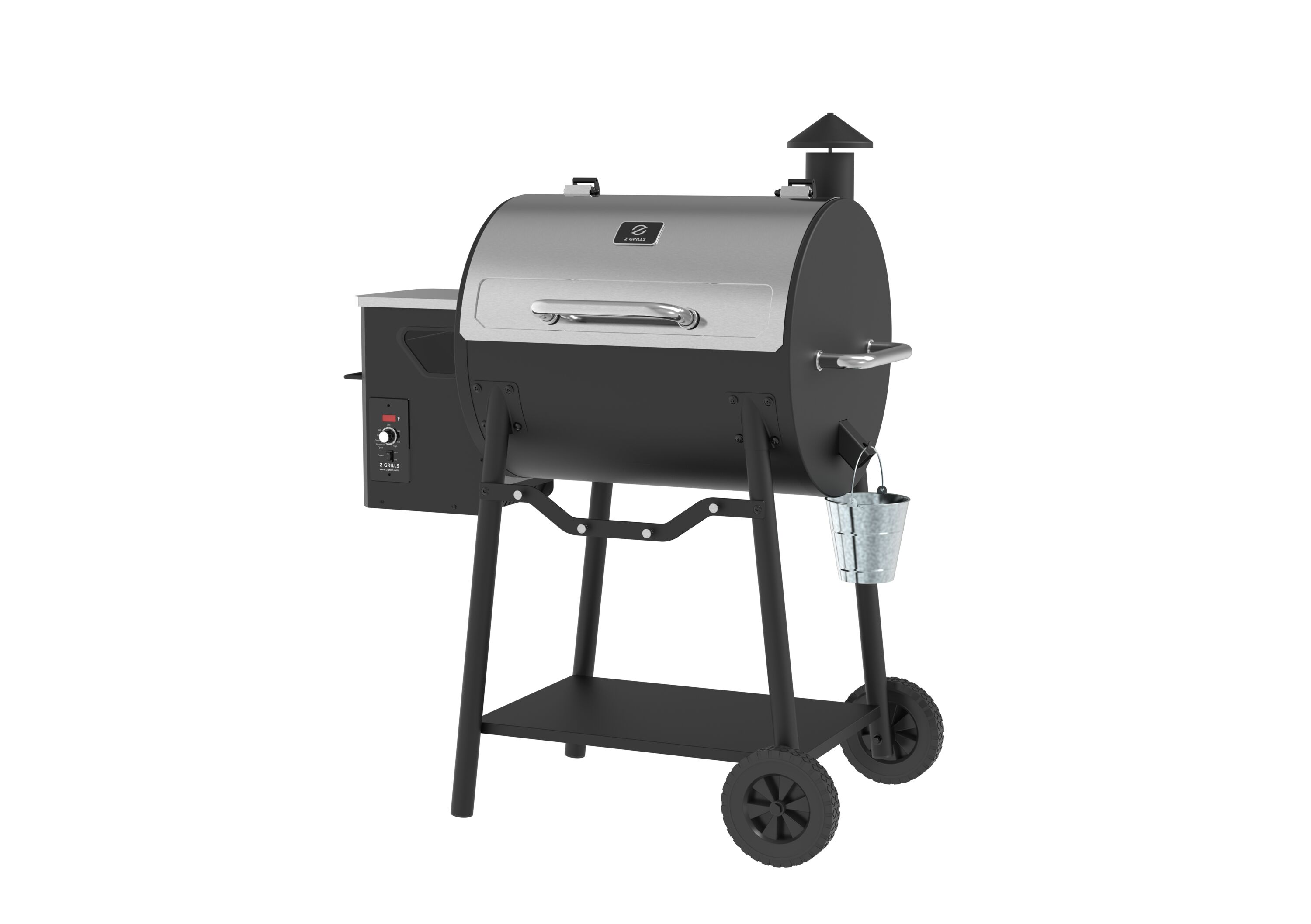 Z GRILLS ZGrill 585-Sq. in Silver Pellet Grill with Smart Compatibility