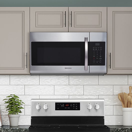 Samsung 1 7 cu ft Over the Range Microwave Fingerprint Resistant Stainless Steel