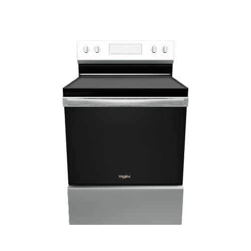 Whirlpool 30-in Glass Top 5 burners 5.3-cu ft Air Fry Convection Oven Freestanding Electric Range ( Fingerprint Resistant Stainless Steel )