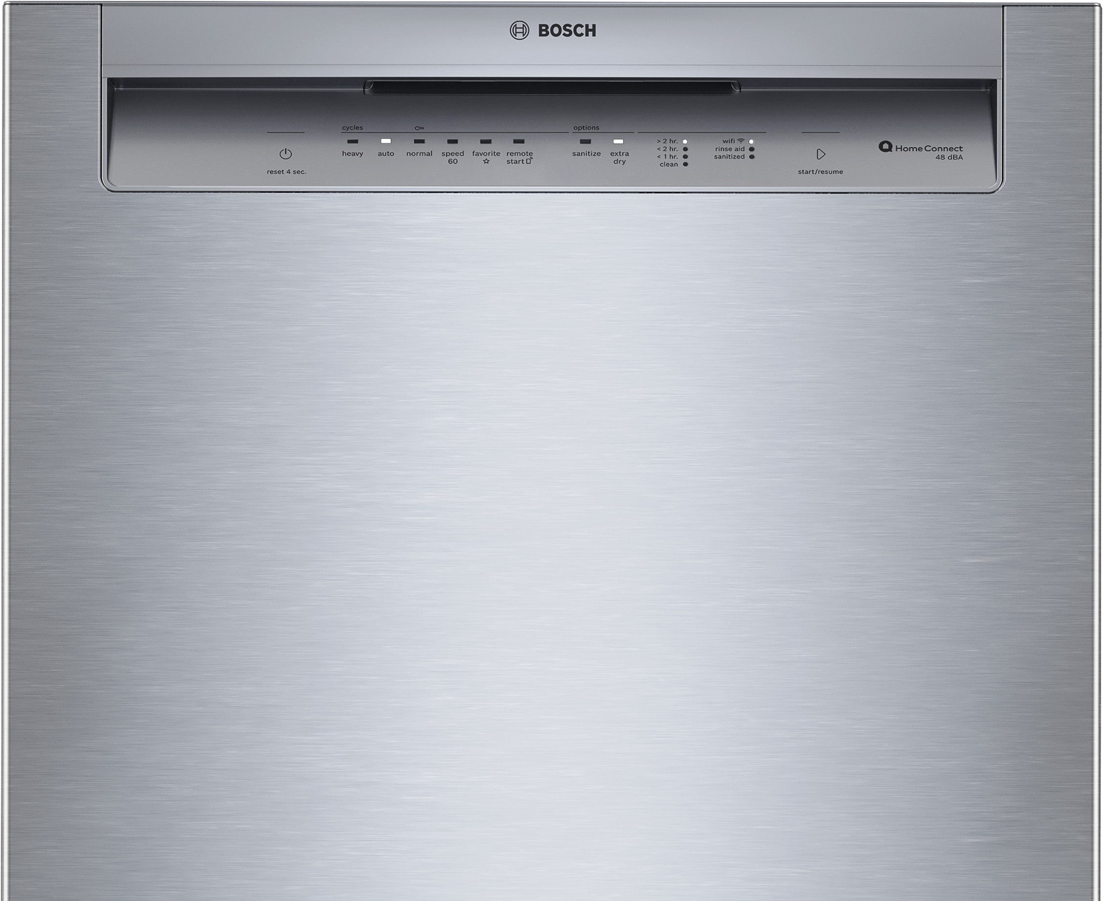 Bosch 300 Series 24 in Front Control Built in Dishwasher With Third Rack Stainless steel 48 Decibel Very Quiet Sound Level