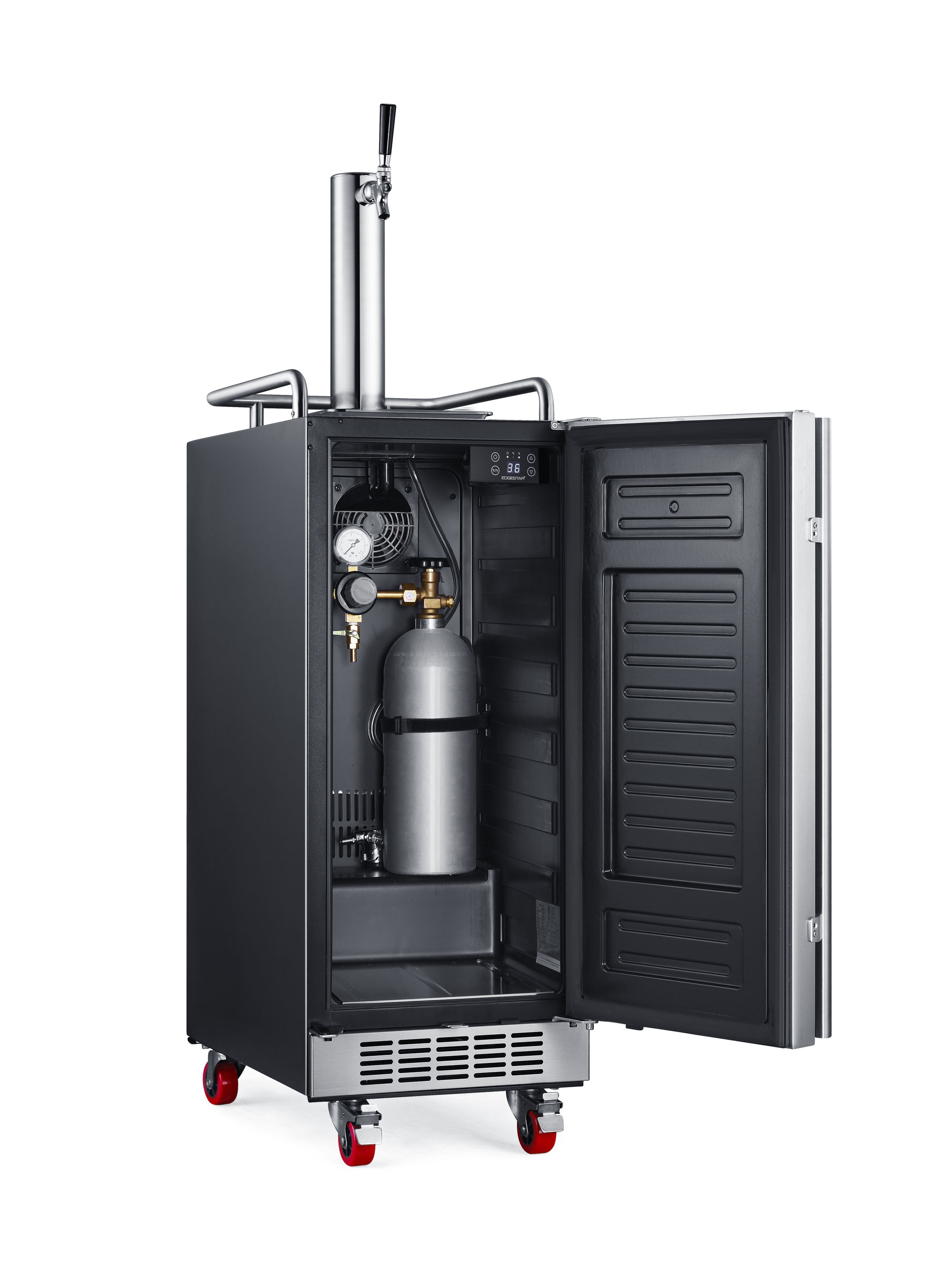 EdgeStar Single tap Quarter-barrel keg Stainless steel Manual Built-in/Freestanding Beer kegerator