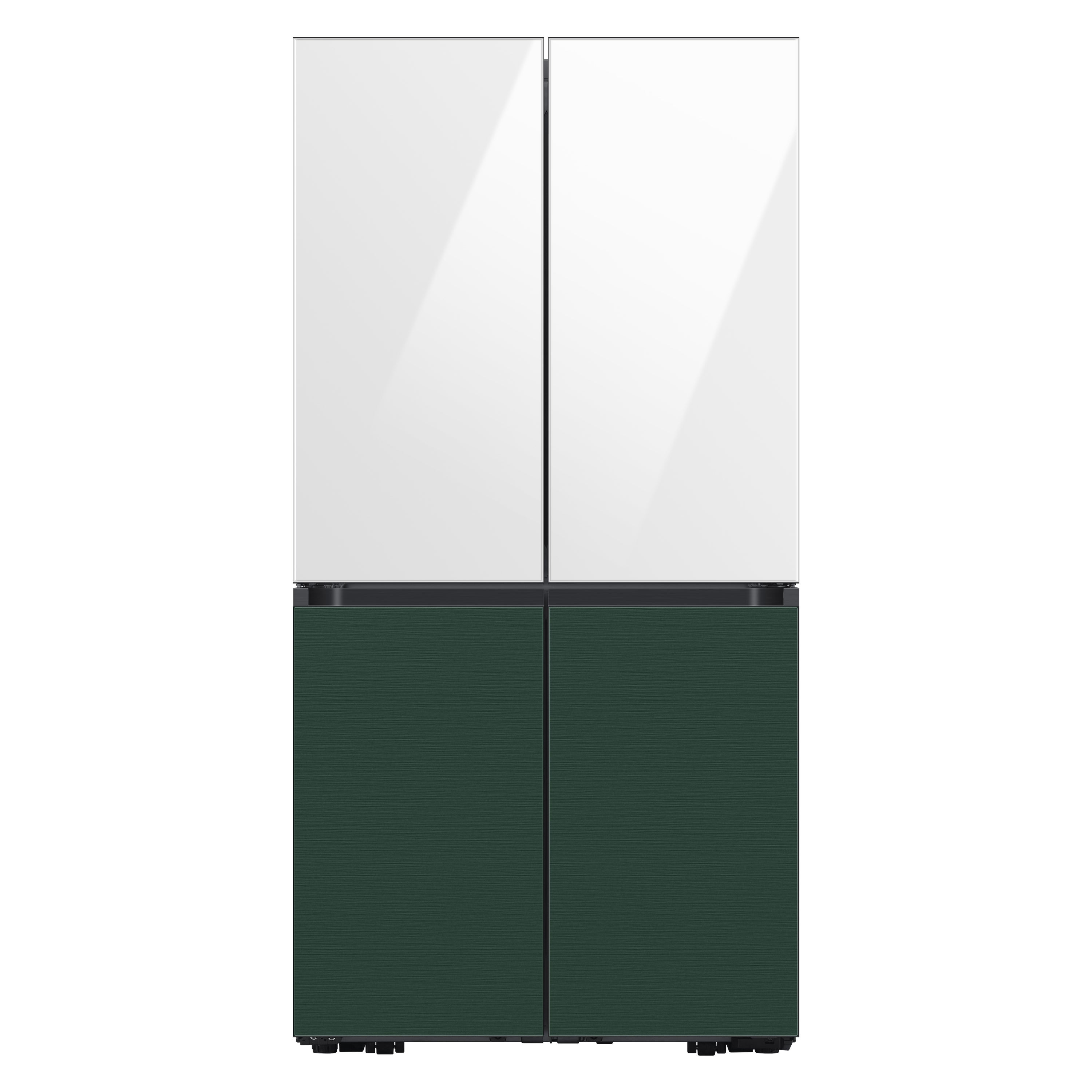 Samsung Bespoke 4 door Flex Refrigerator Top Panel In White Glass