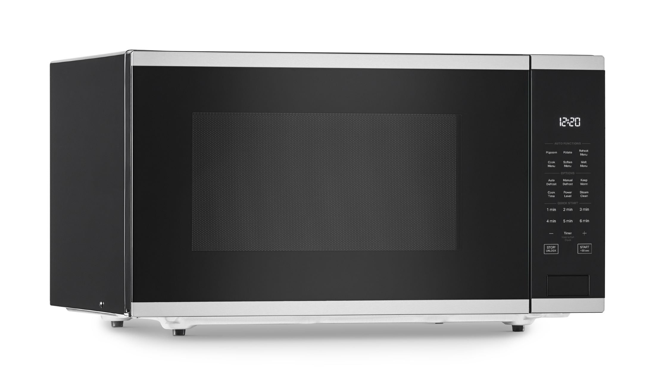 2 2 cu ft 1700 Watt Sensor Cooking Controls Countertop Microwave Fingerprint Resistant Stainless Steel