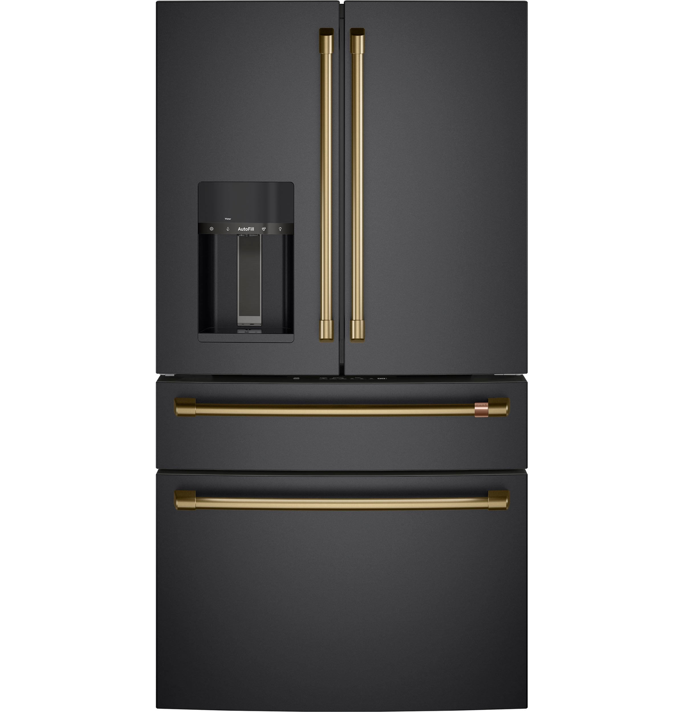 Cafe 4-door French Door Refrigerator 4 Piece Handle Kit- Brushed Brass