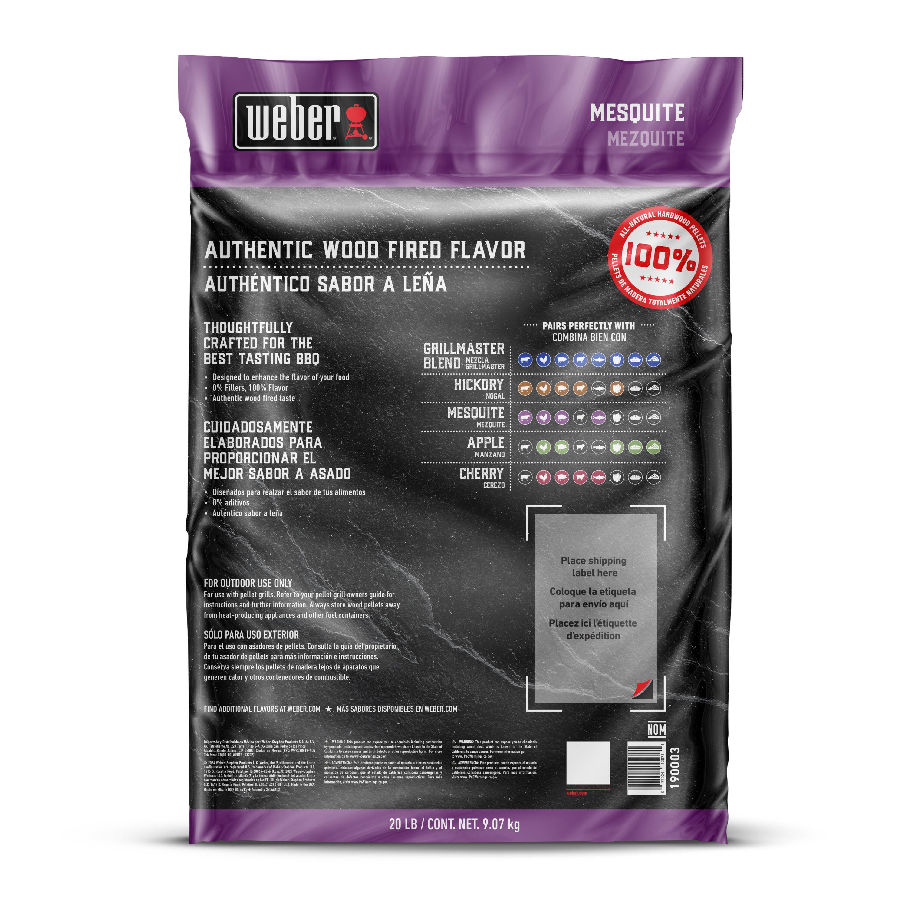 Weber Mesquite 20-lb Wood Pellets