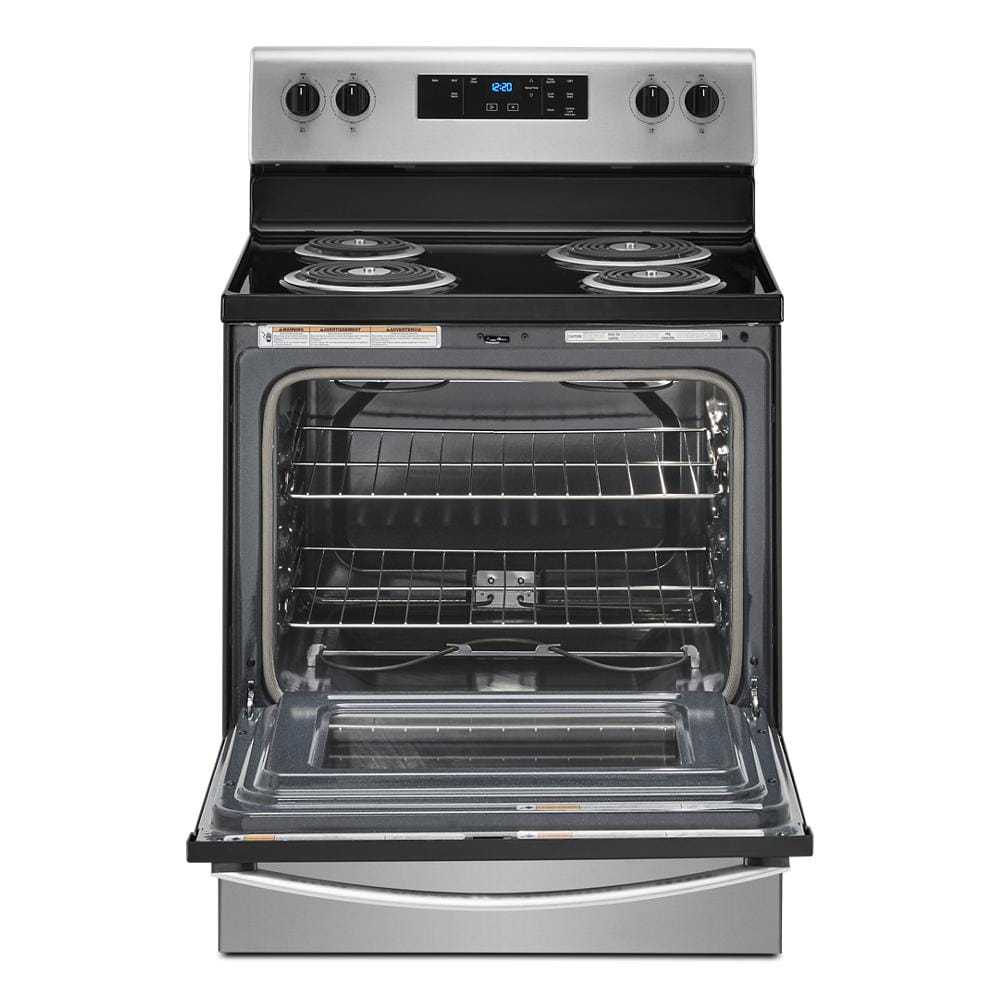 Whirlpool 30-in 4 burners 4.8-cu ft Freestanding Electric Range ( Stainless steel )