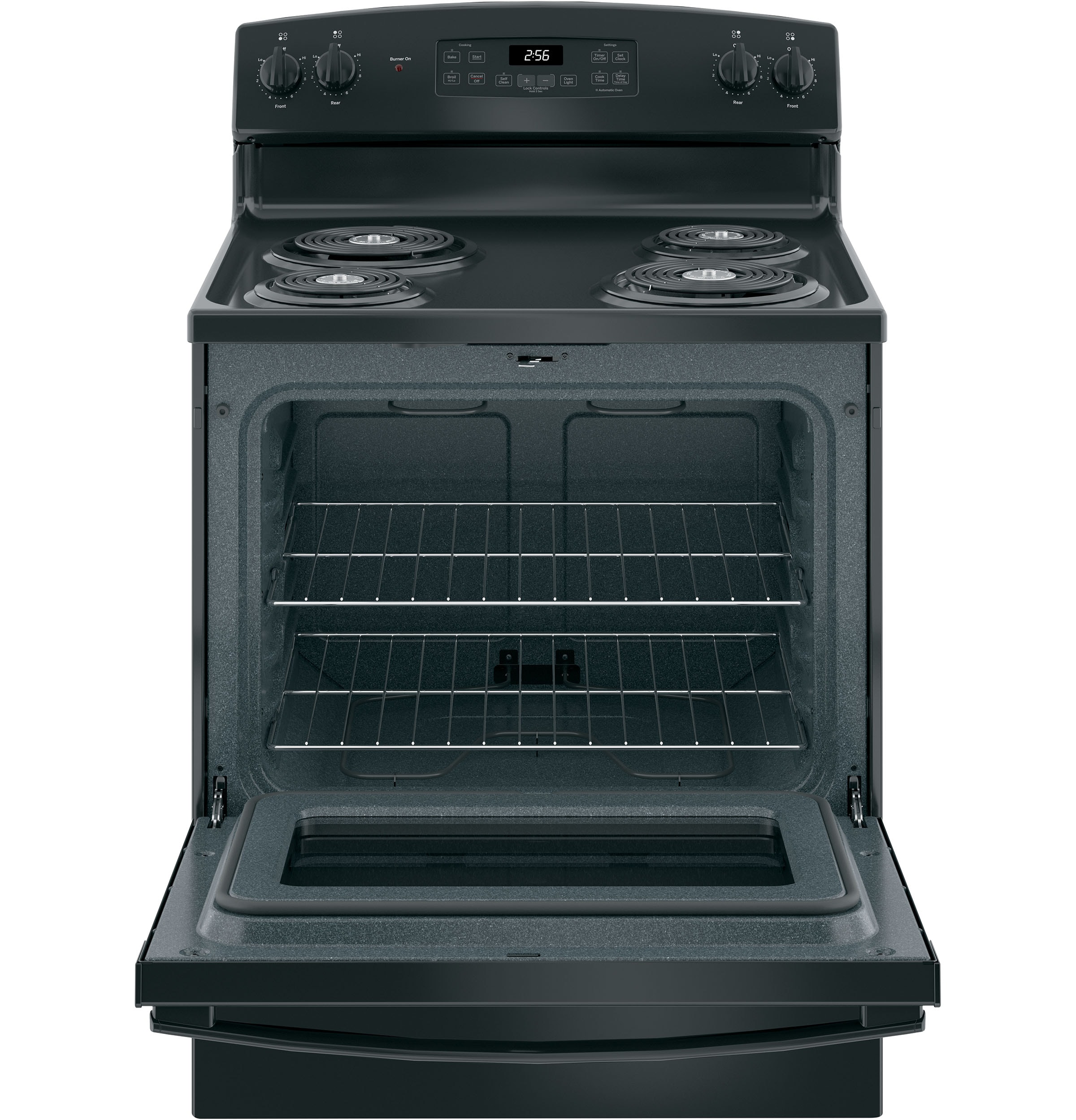 GE 30-in 4 burners 5.0-cu ft Freestanding Electric Range ( Black )