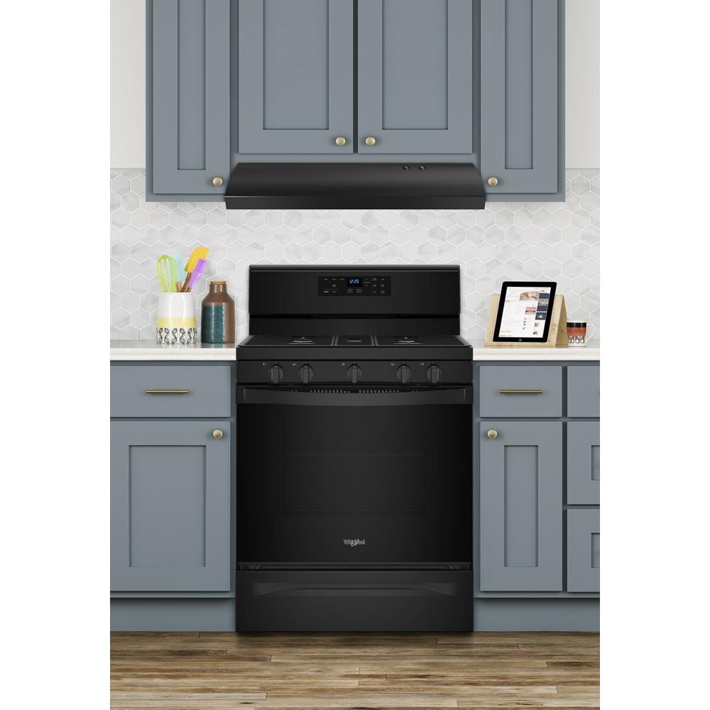 Whirlpool 30 in Ducted Black Undercabinet Range Hood Common 30 in Actual 29 938 in