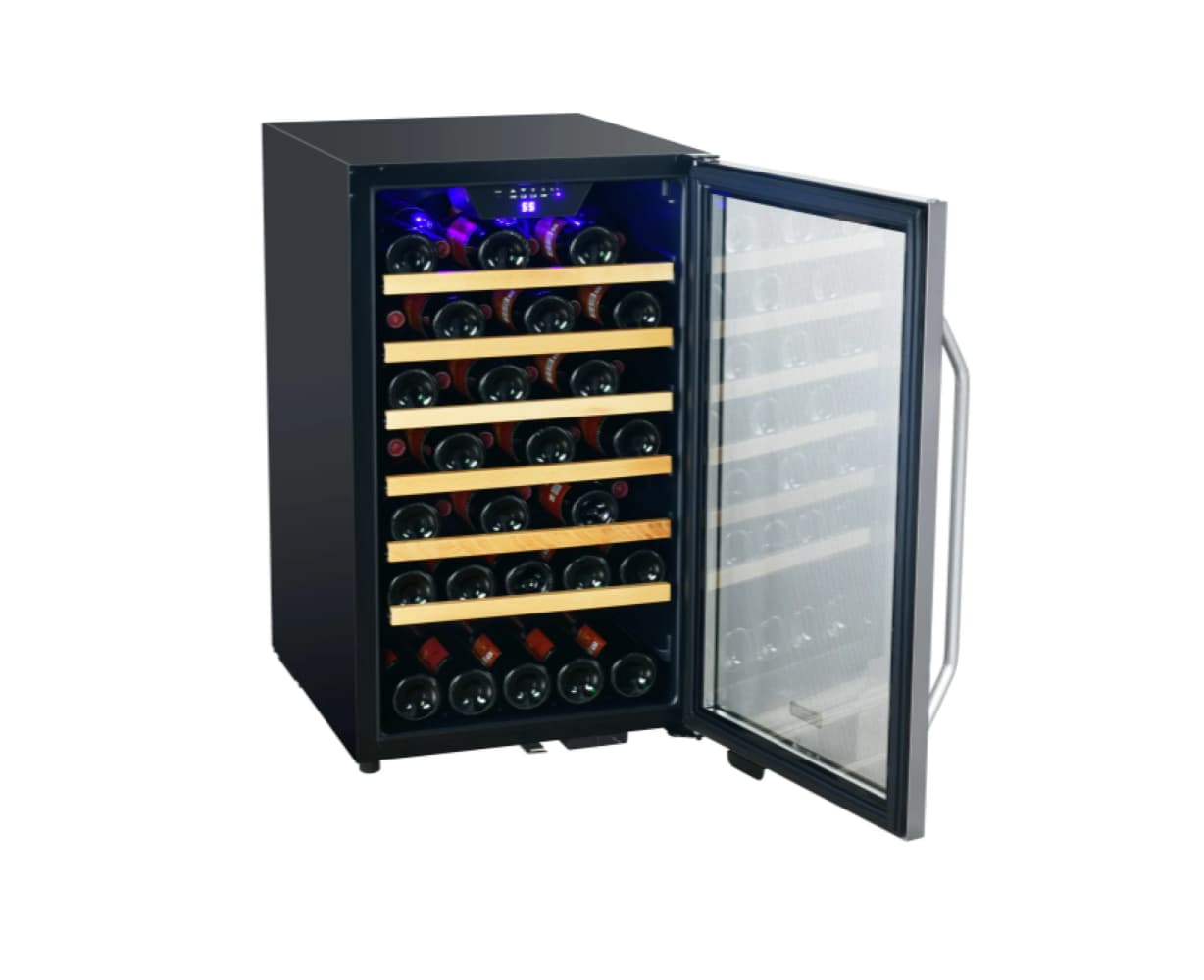 EdgeStar 19.375-in W 44 -Bottles Stainless Steel Freestanding Indoor Wine Cooler