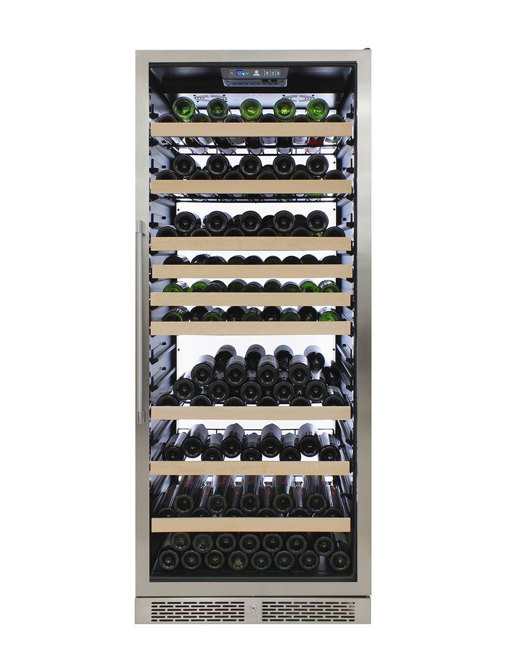 Vinotemp 29.5-in W 173 -Bottles Stainless Steel Built-in/Freestanding Indoor Wine Cooler
