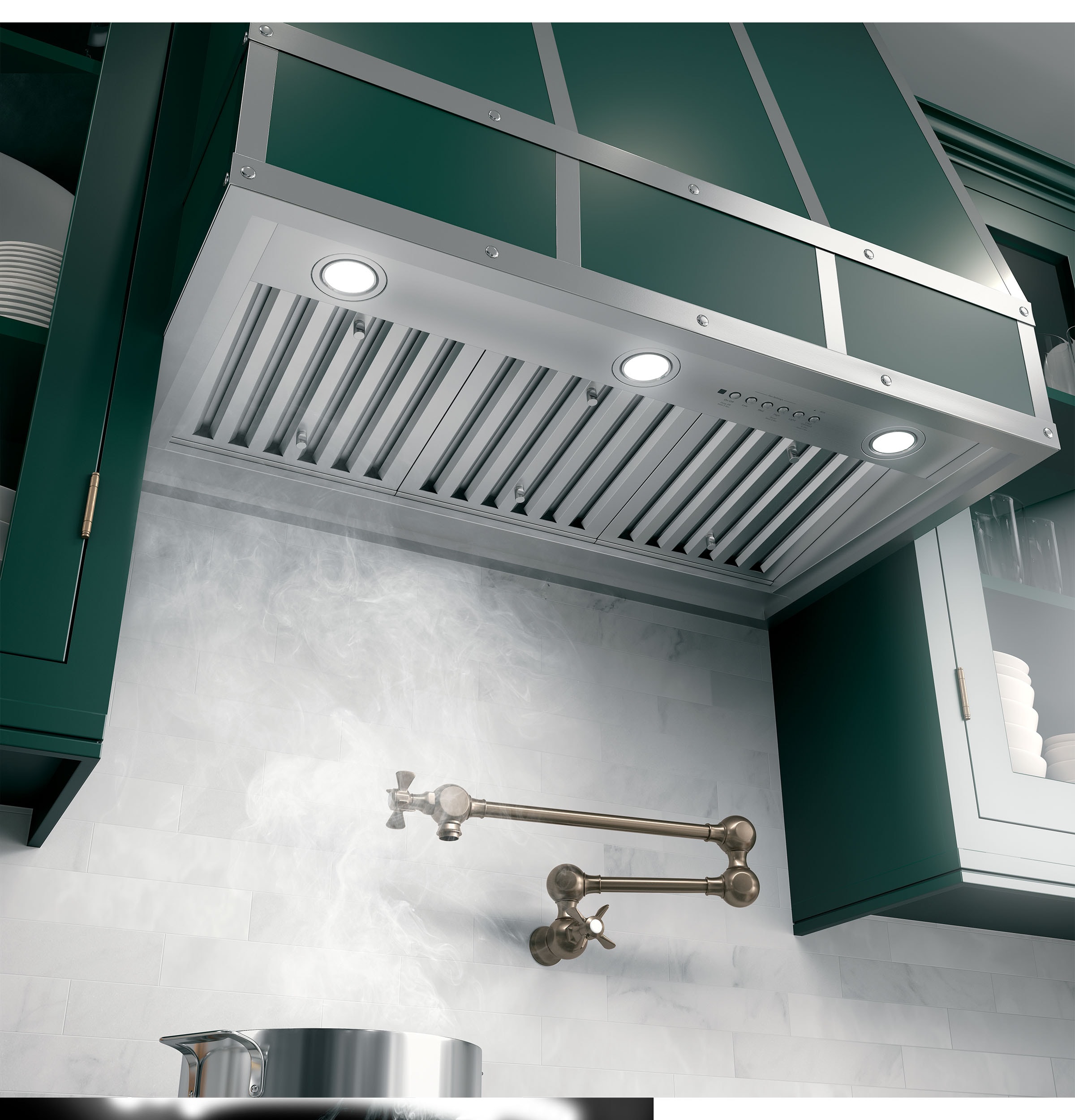 GE 36 in Ducted Stainless Steel Undercabinet Range Hood Insert Common 36 in Actual 34 375 in