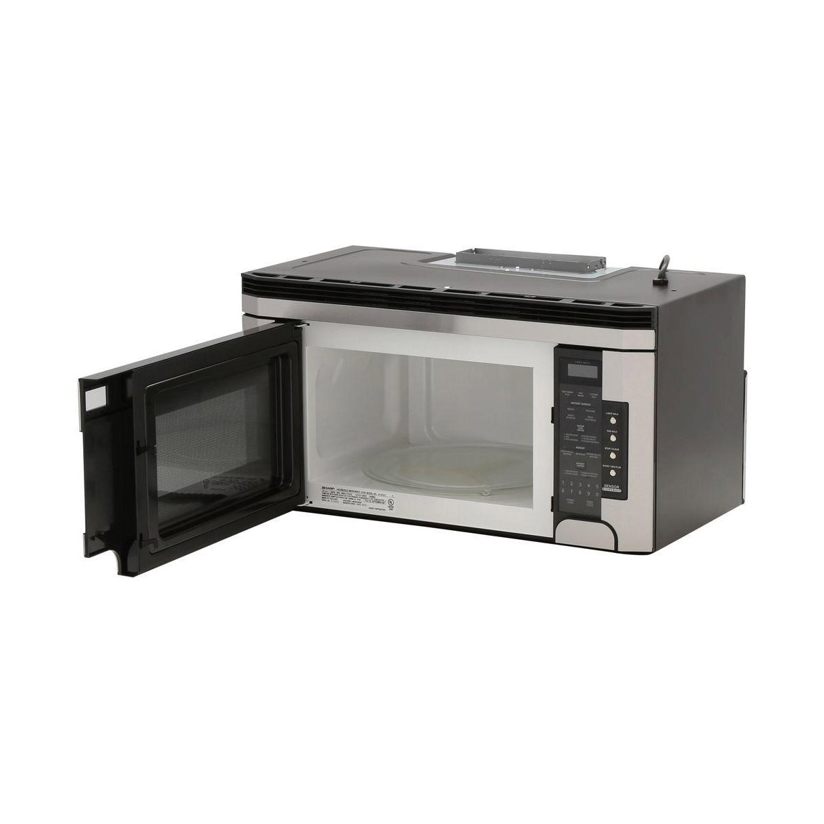 Sharp 1 5 cu ft 1000 Watt Over the Range Microwave with Sensor Cooking Stainless Steel