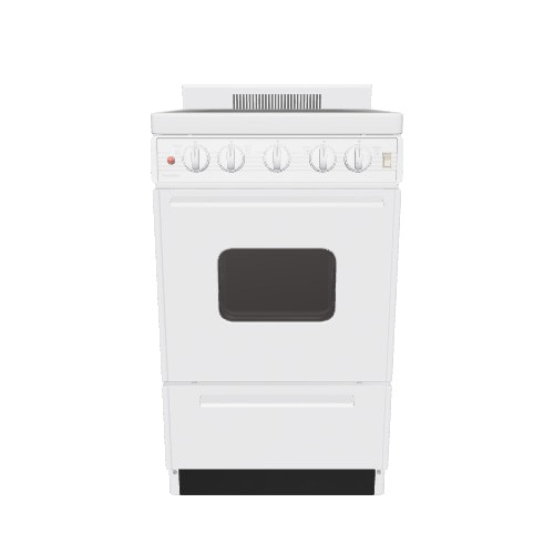 Premier 20-in Glass Top 4 burners 2.4-cu ft Freestanding Electric Range with WipeClean Coating ( White on White )