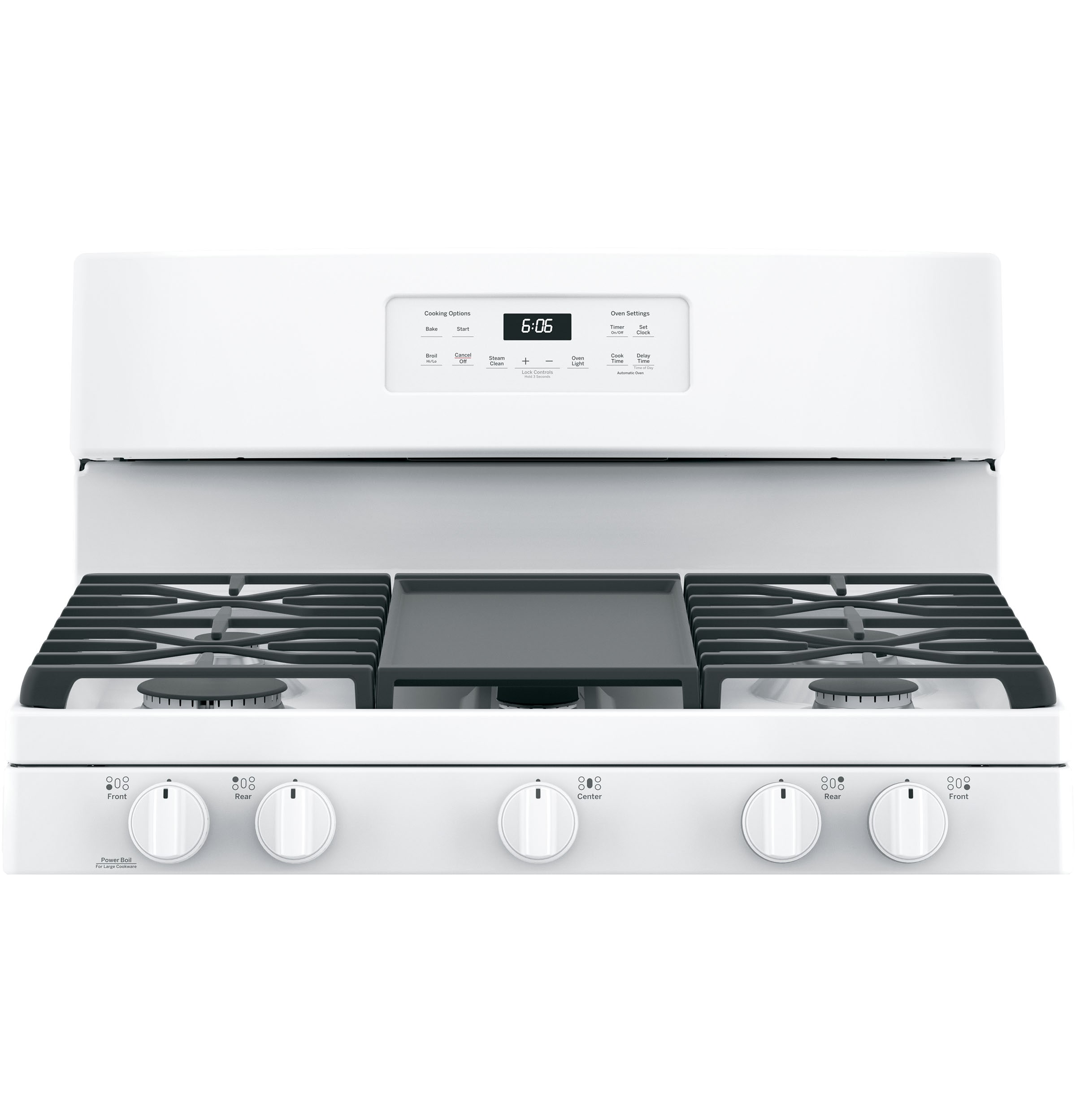 GE 30-in 5 burners 5-cu ft Freestanding Natural Gas Range ( White )