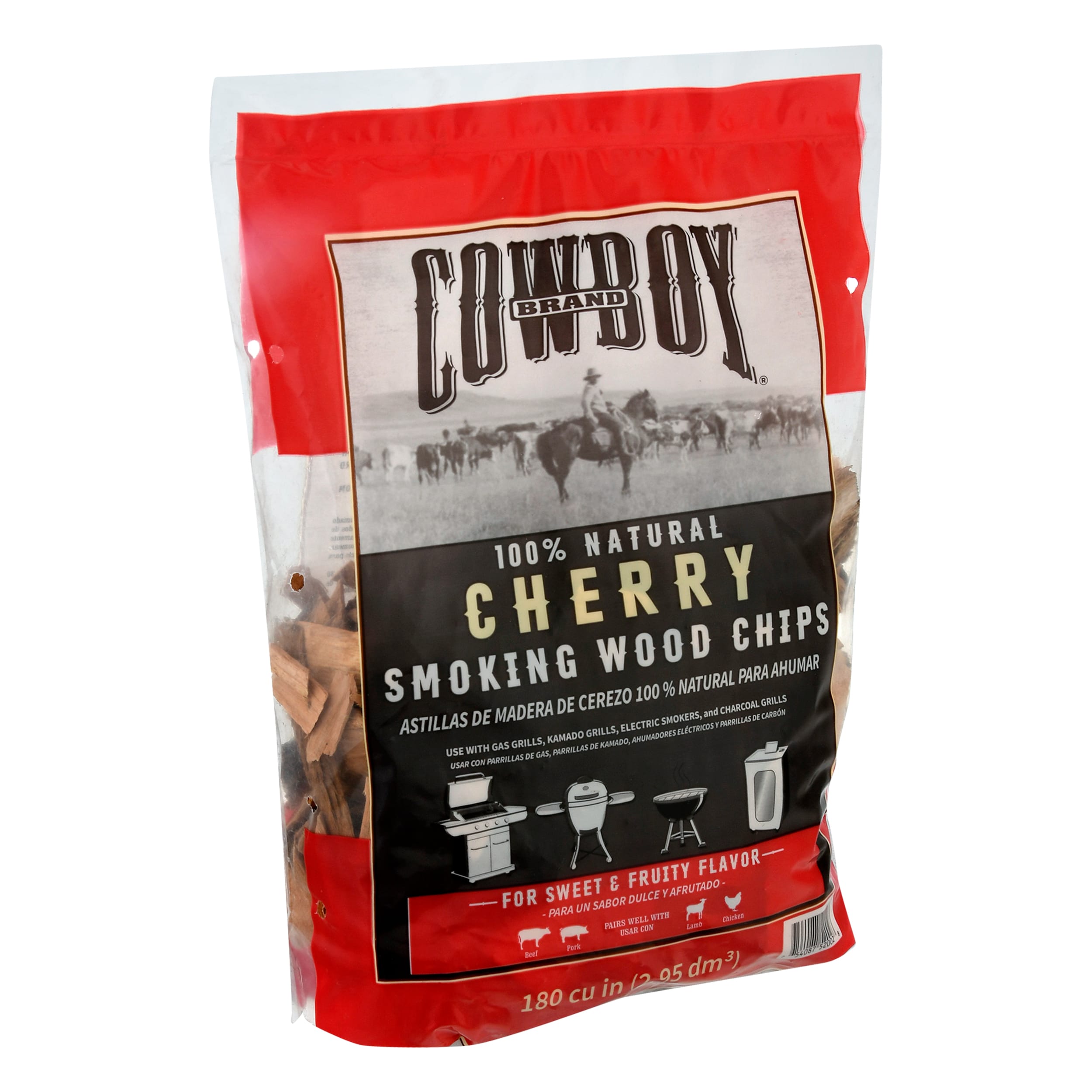 Cowboy Charcoal Cherry 180 Cubic inch(es) Wood chips