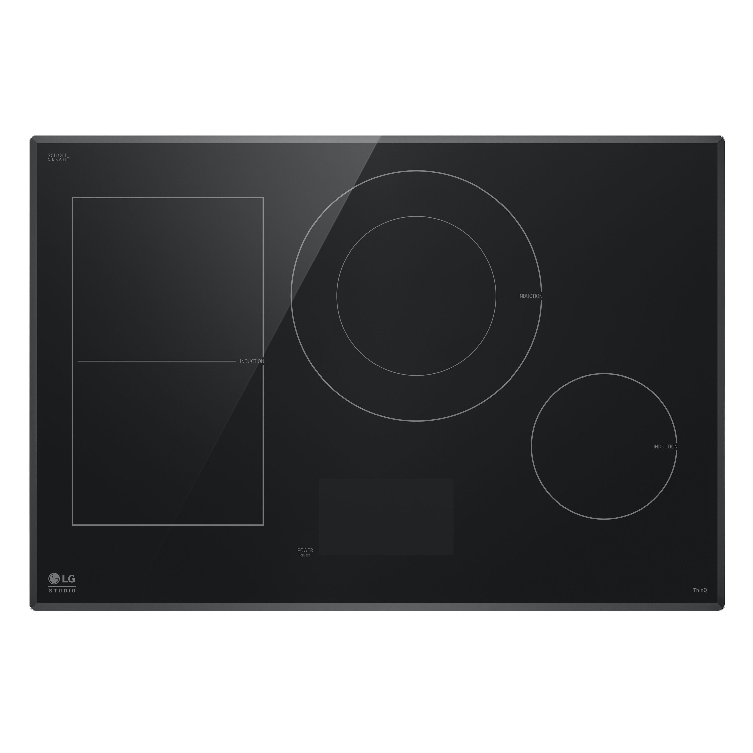 LG STUDIO 30-in 4 burners Black Smart Compatible Induction Cooktop