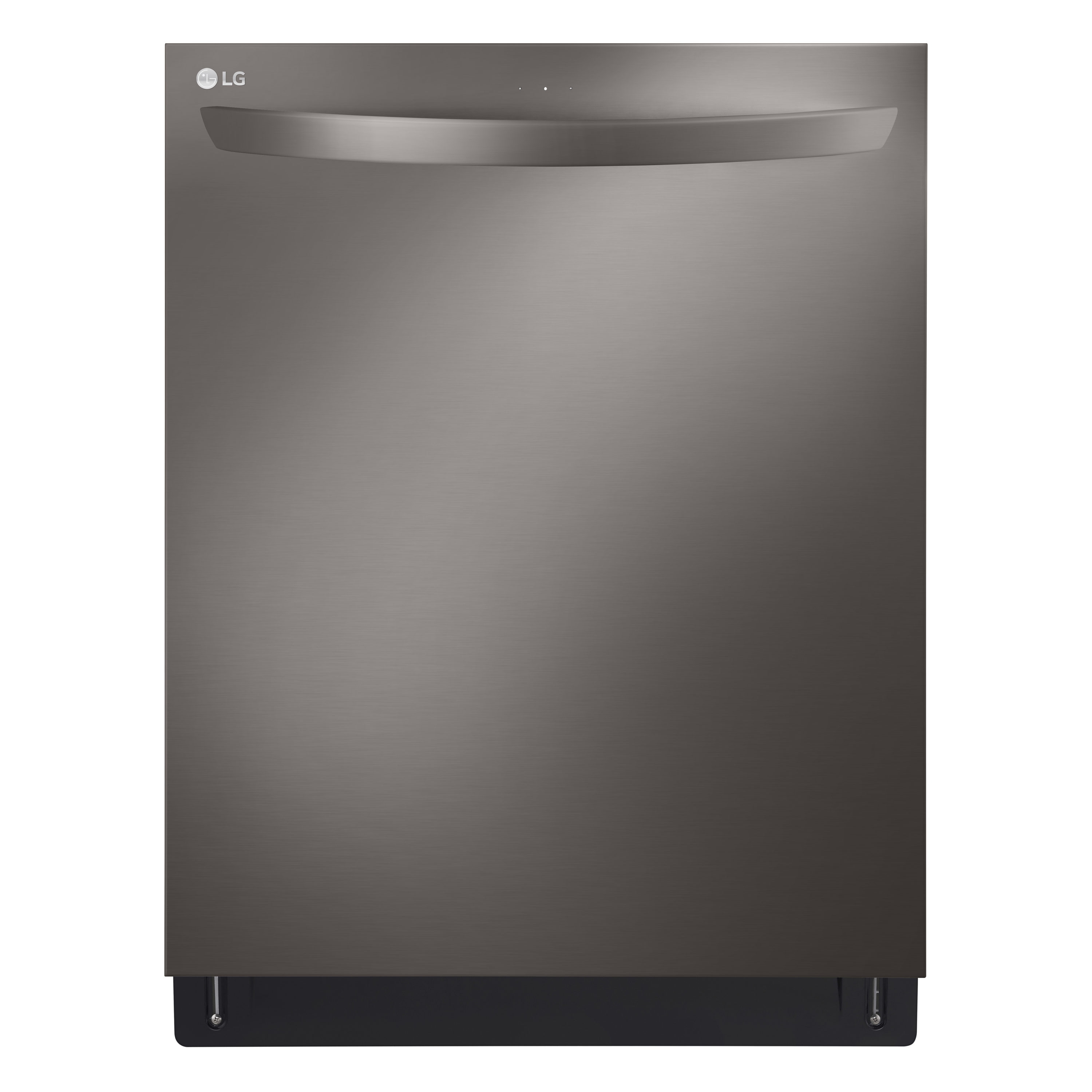 LG QuadWash 46 Decibel Hidden Top 24 in Built In Dishwasher Printproof Black Stainless Steel ENERGY STAR