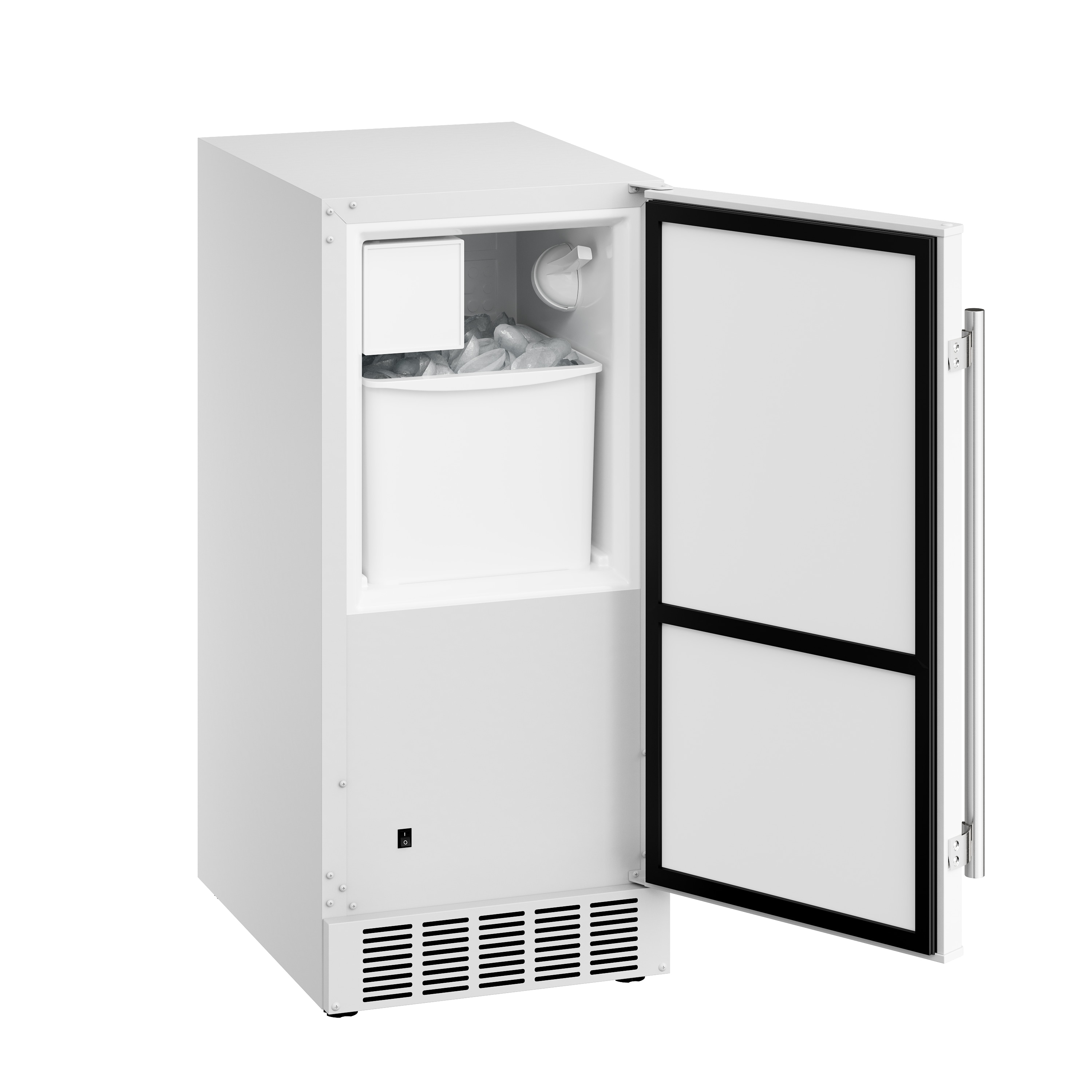 EdgeStar 15 Inch Wide 20 Lb Built In Ice Maker with Up to 25 Lbs Daily Ice Production White