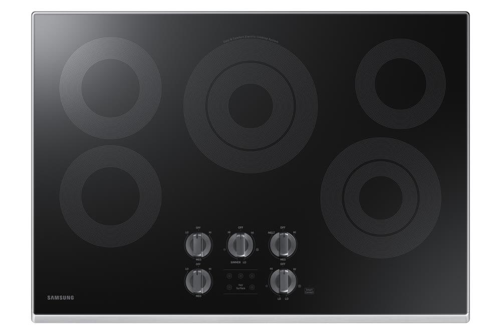 Samsung Premium 30-in 5 burners Smooth Surface (Radiant) Stainless steel Electric Cooktop