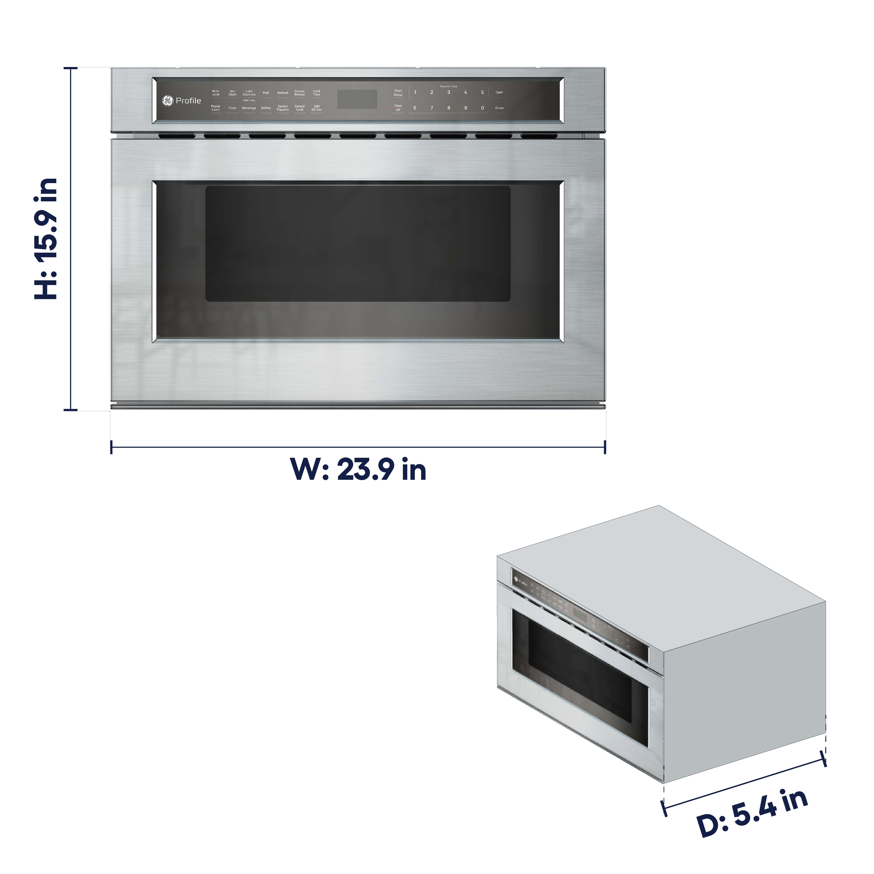 GE GE Profile Microwave Drawer Oven Stainless Steel