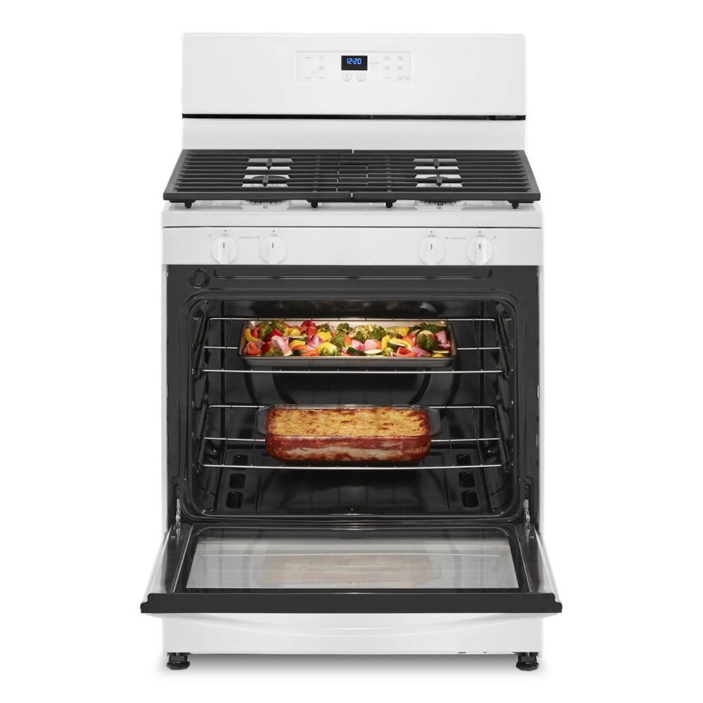 Whirlpool 30-in 4 burners 5.1-cu ft Freestanding Natural Gas Range ( White )